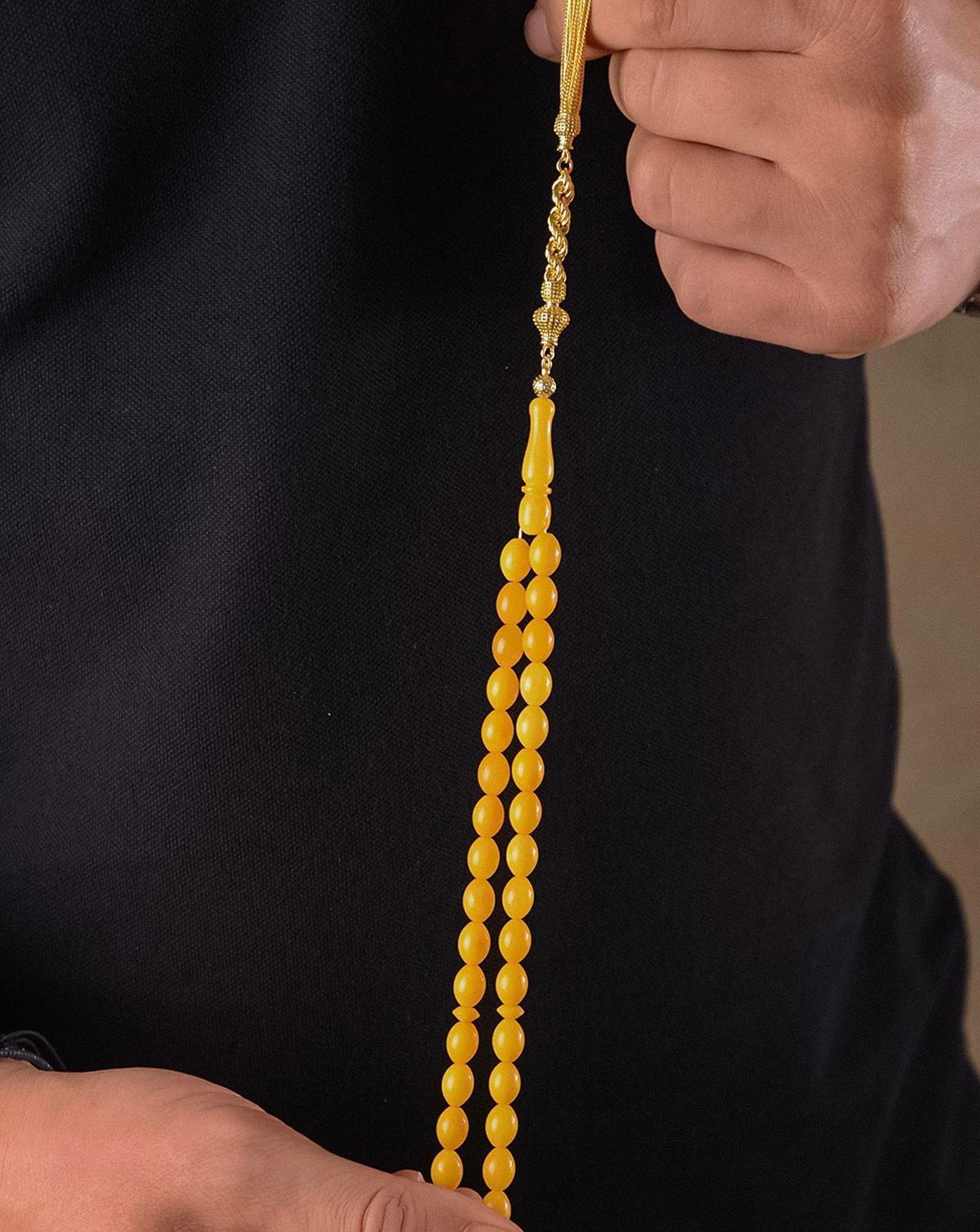 Premium Seri Damla Kehribar Tesbih