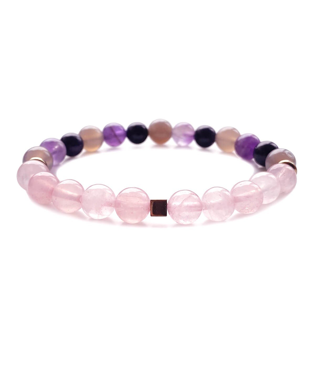 Quartz Ametist Labradorit Onyx Hematit Taşlı Doğal Taş Bileklik