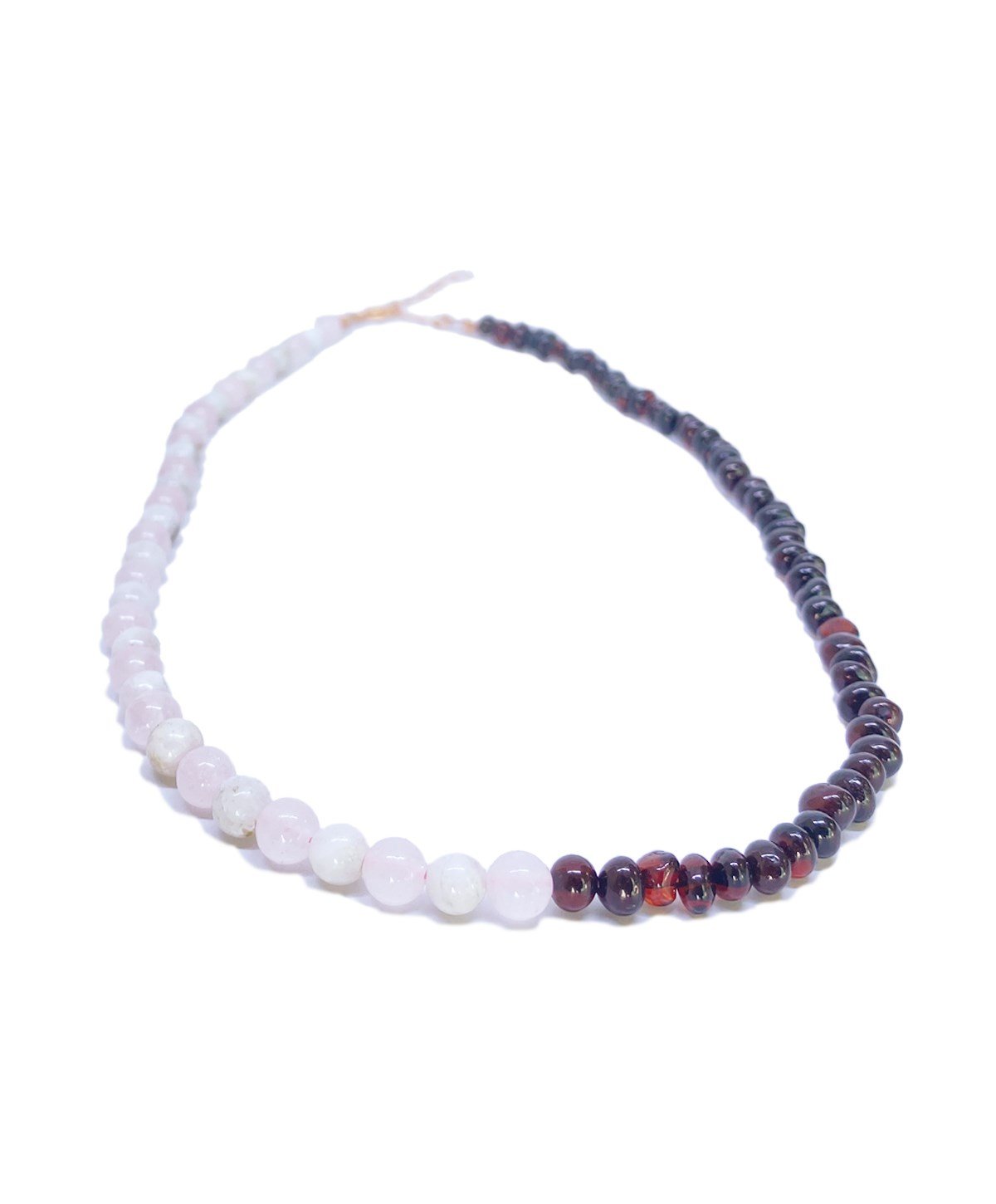 Quartz Ay Taşlı Gümüş Zincirli Vişne Rengi Anne Kehribar Kolye