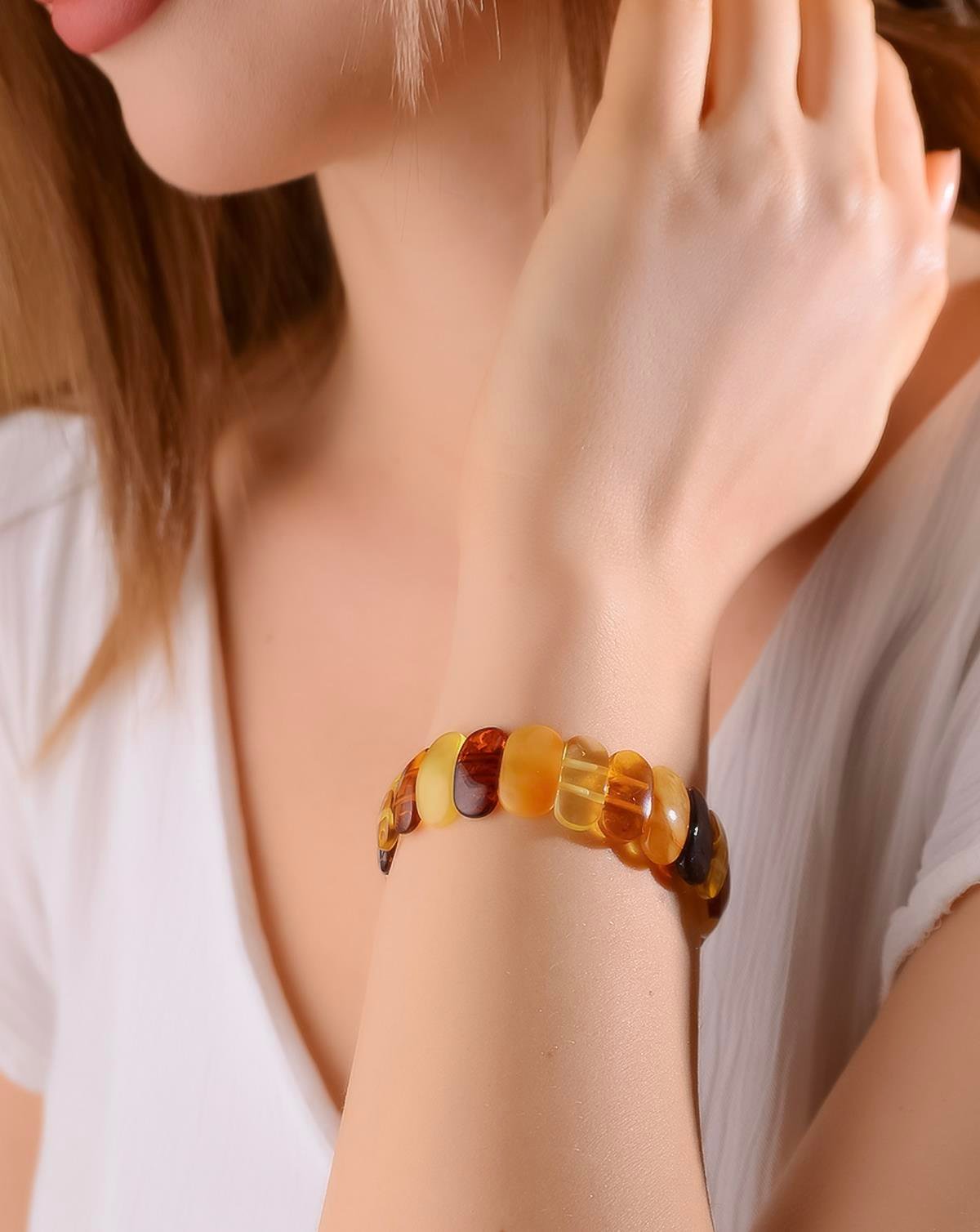 Rolex Kehribar Bileklik