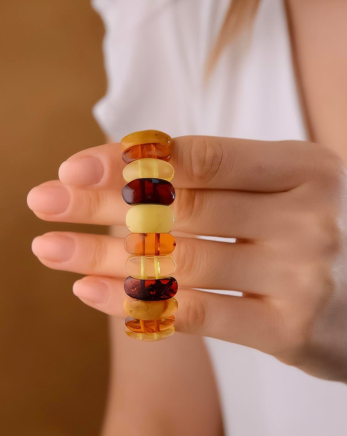 Rolex Kehribar Bileklik