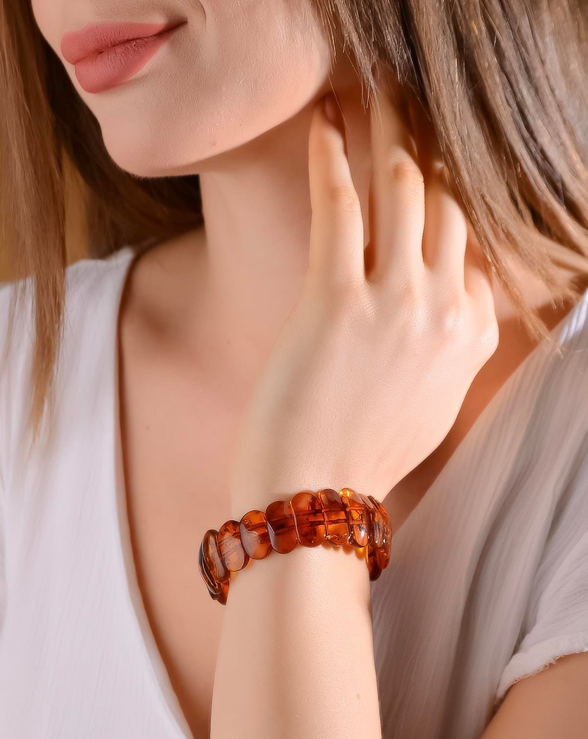 Rolex Kehribar Bileklik