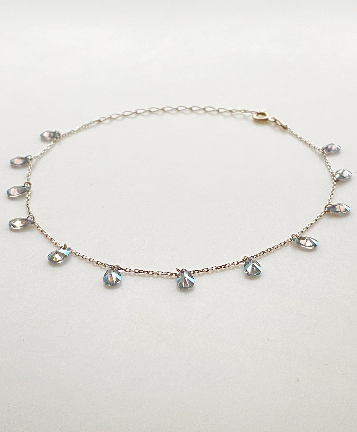 Saydam Siyah Taşlı Gümüş Halhal