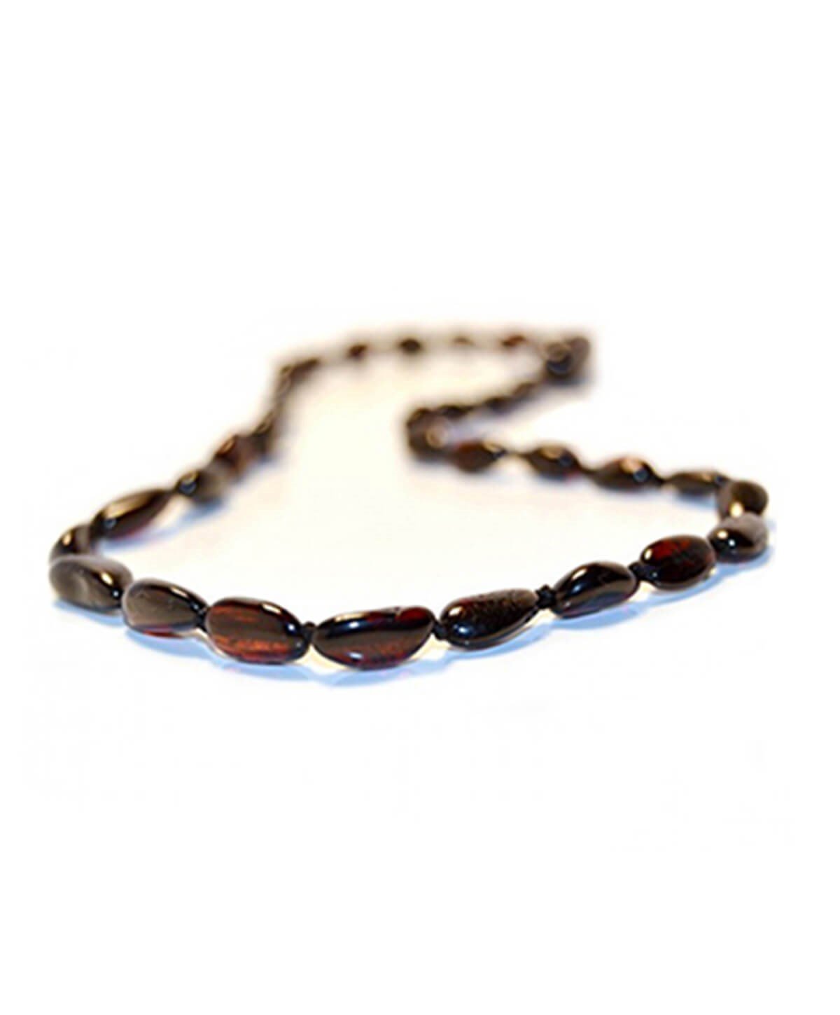 Vişne Rengi Yassı Kehribar Kolye