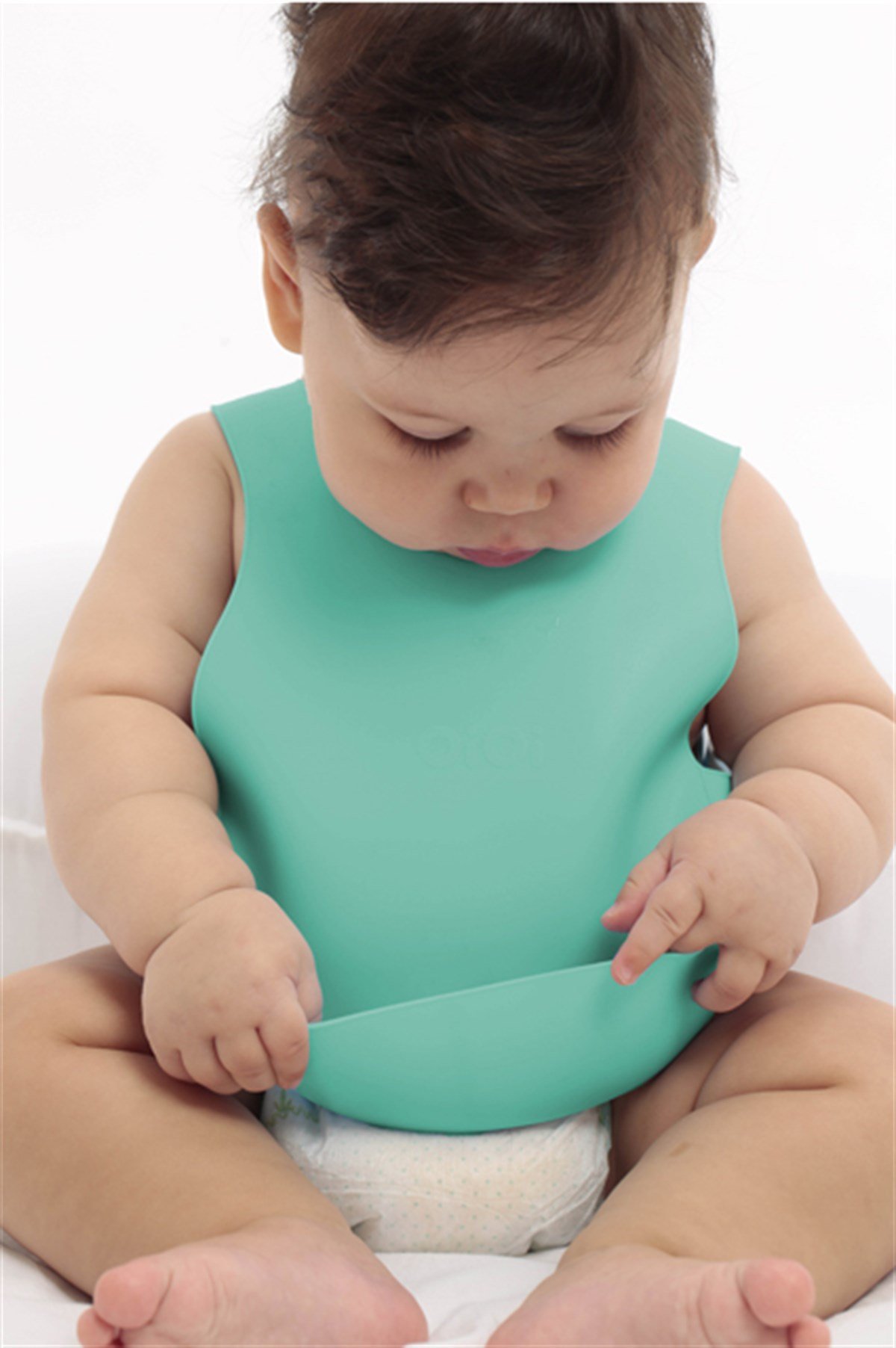 Yeşil Silikon Mama Önlüğü