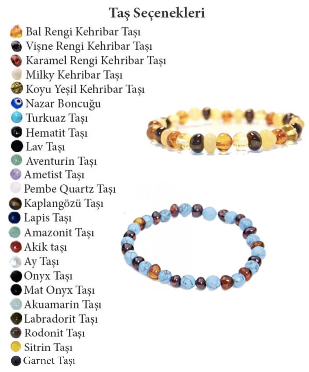 Yetişkin Kehribar Bilekliğini Kendin Tasarla