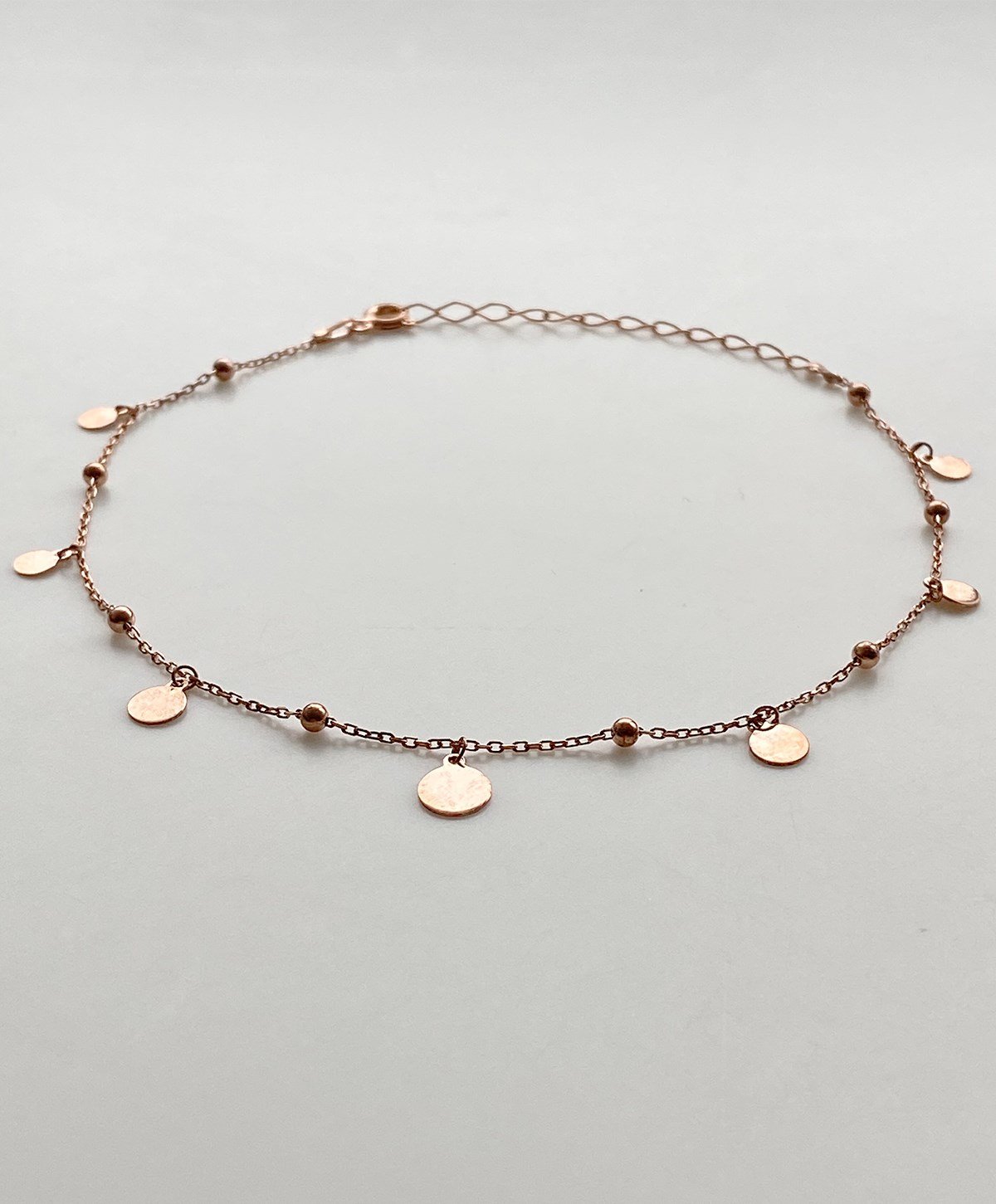 Yuvarlak Pul Top Detaylı Gümüş Halhal