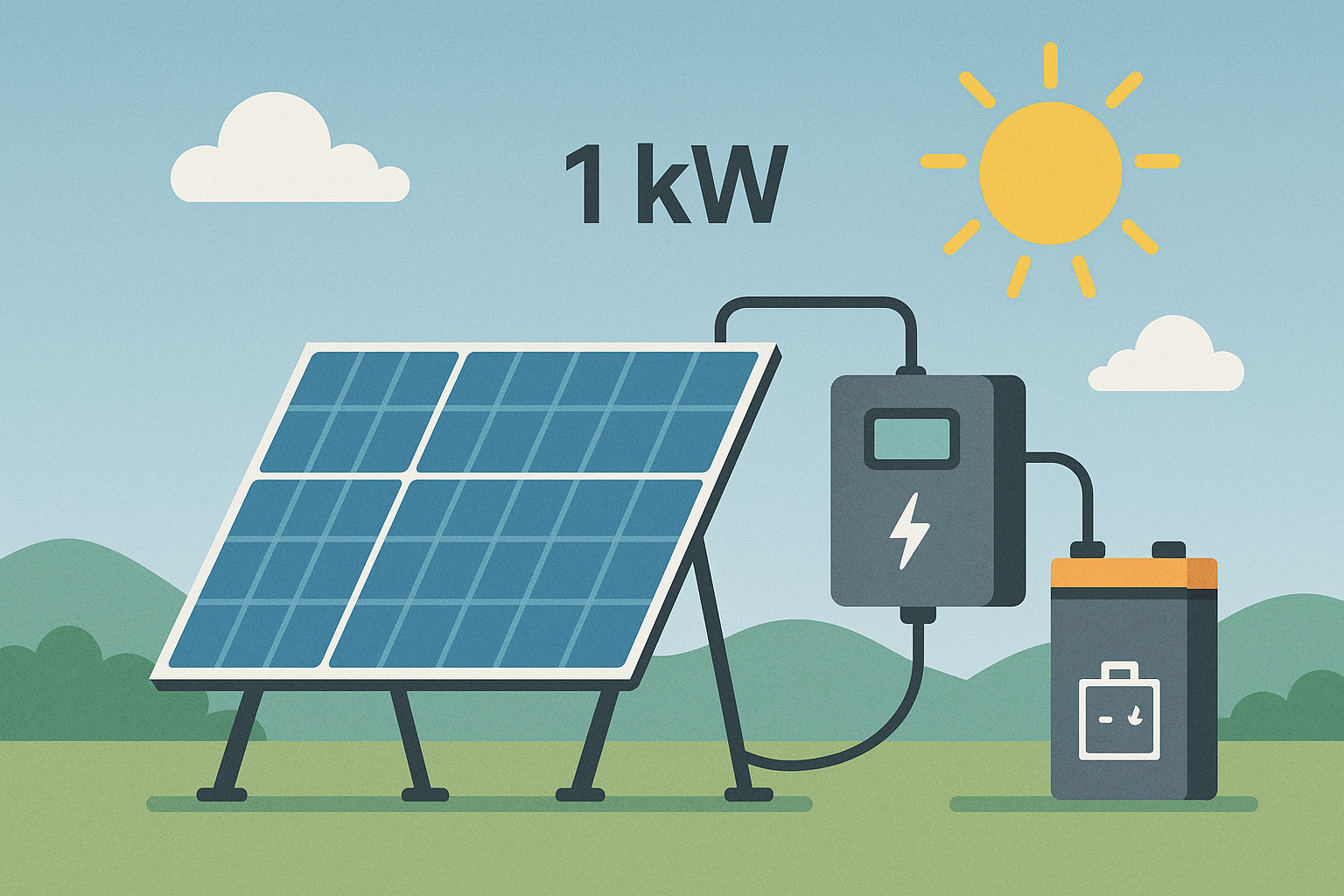 1 KW Güneş Enerji Sistemi