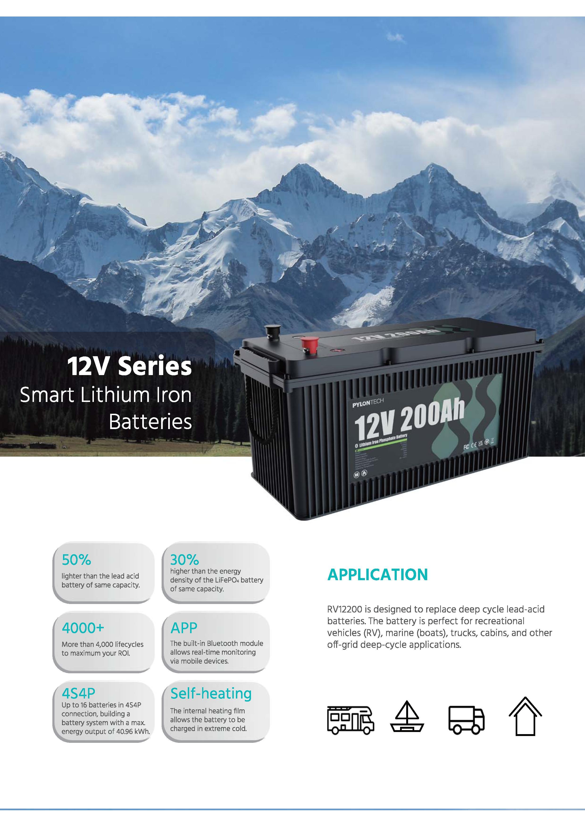 200 Amper LiFePO4 Akü