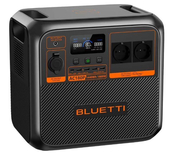 Bluetti AC180P Taşınabilir Güç Kaynağı │ 1440Wh Kapasite - 1800W İnverter Çıkışı