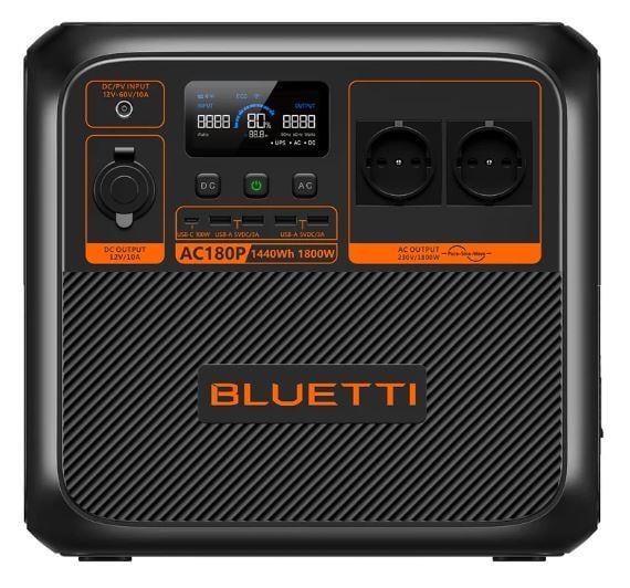 Bluetti AC180P Taşınabilir Güç Kaynağı │ 1440Wh Kapasite - 1800W İnverter Çıkışı