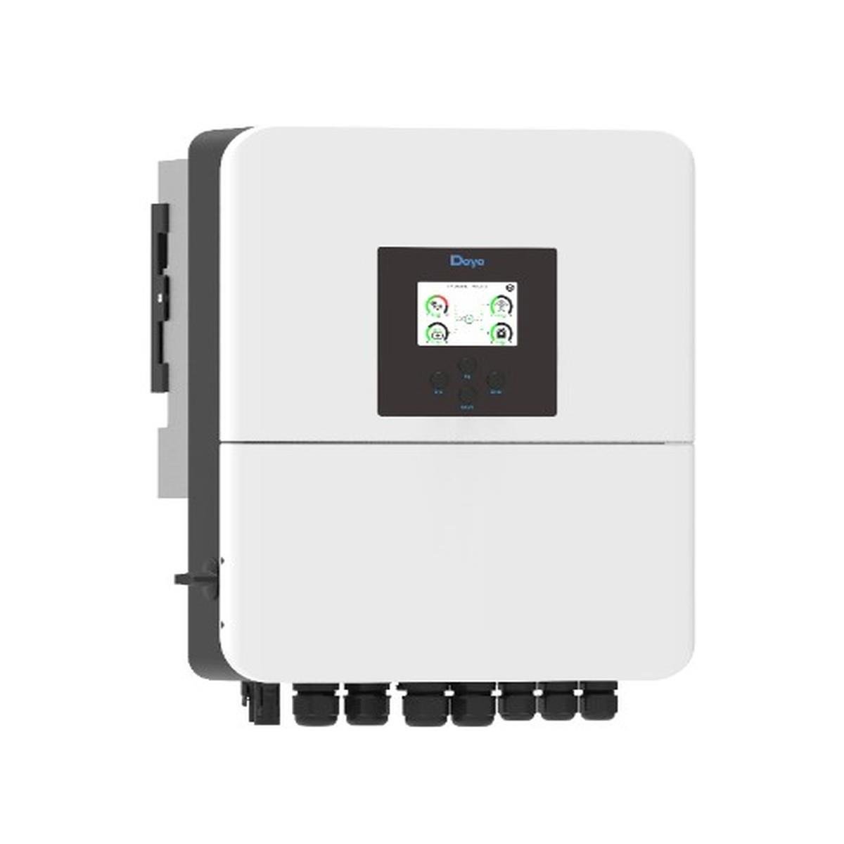 “Deye 6kW hibrit monofaz inverter ön görünüm”