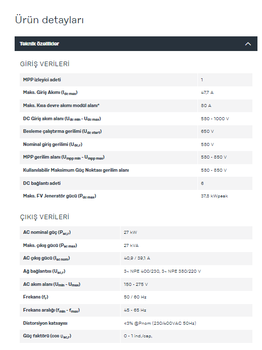 Fronius Eco 27.0-3-S WLAN/LAN/Web sunucusu On Grid İnverter
