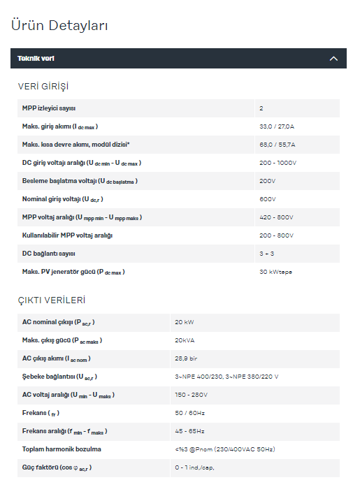 Fronius Symo Advanced 20.-3-M - On Grid İnverter