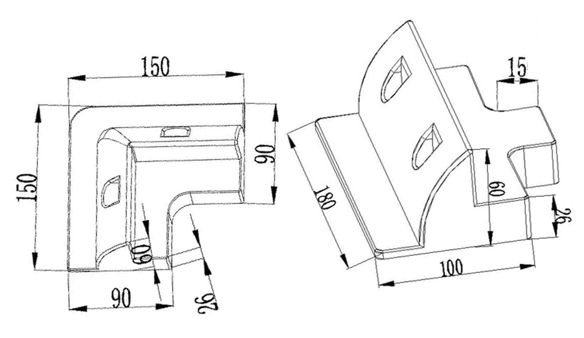 Tekne ve Karavan Güneş Paneli 7 parça Montaj Seti Beyaz