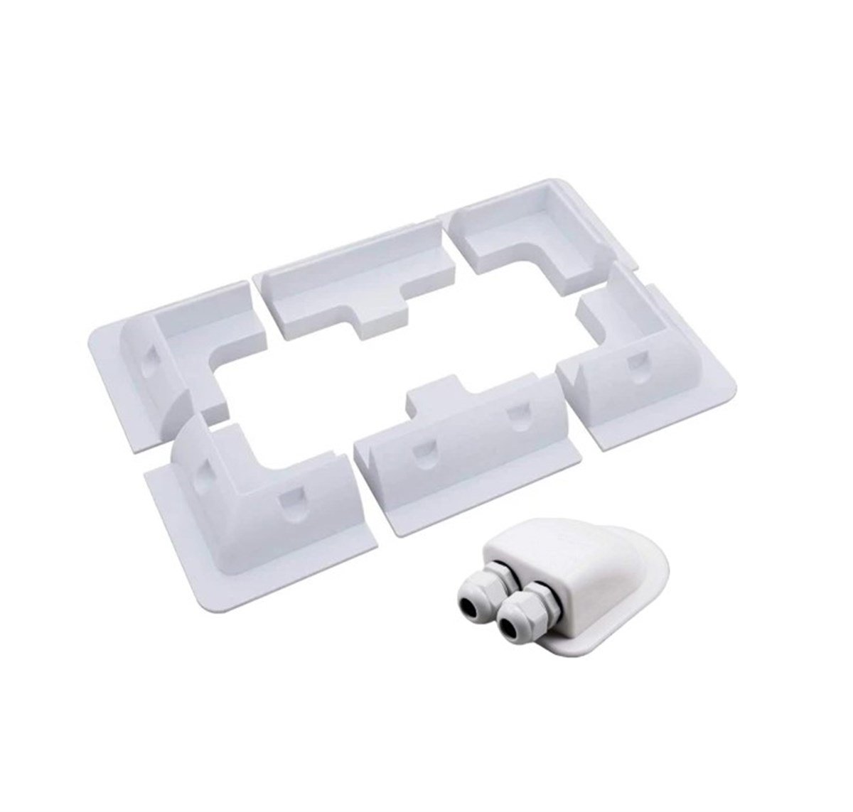 Tekne ve Karavan Güneş Paneli Montaj Braketi Beyaz