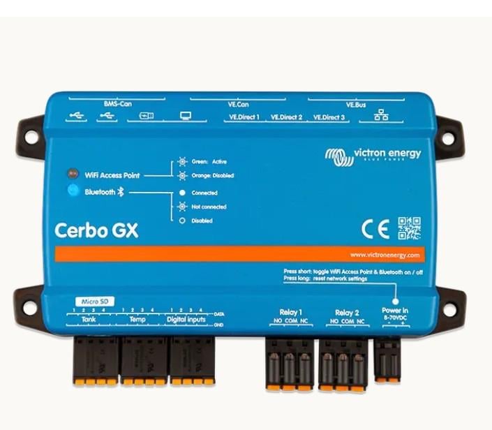 Victron Cerbo GX MK2 akıllı enerji izleme ünitesi ön görünüm
