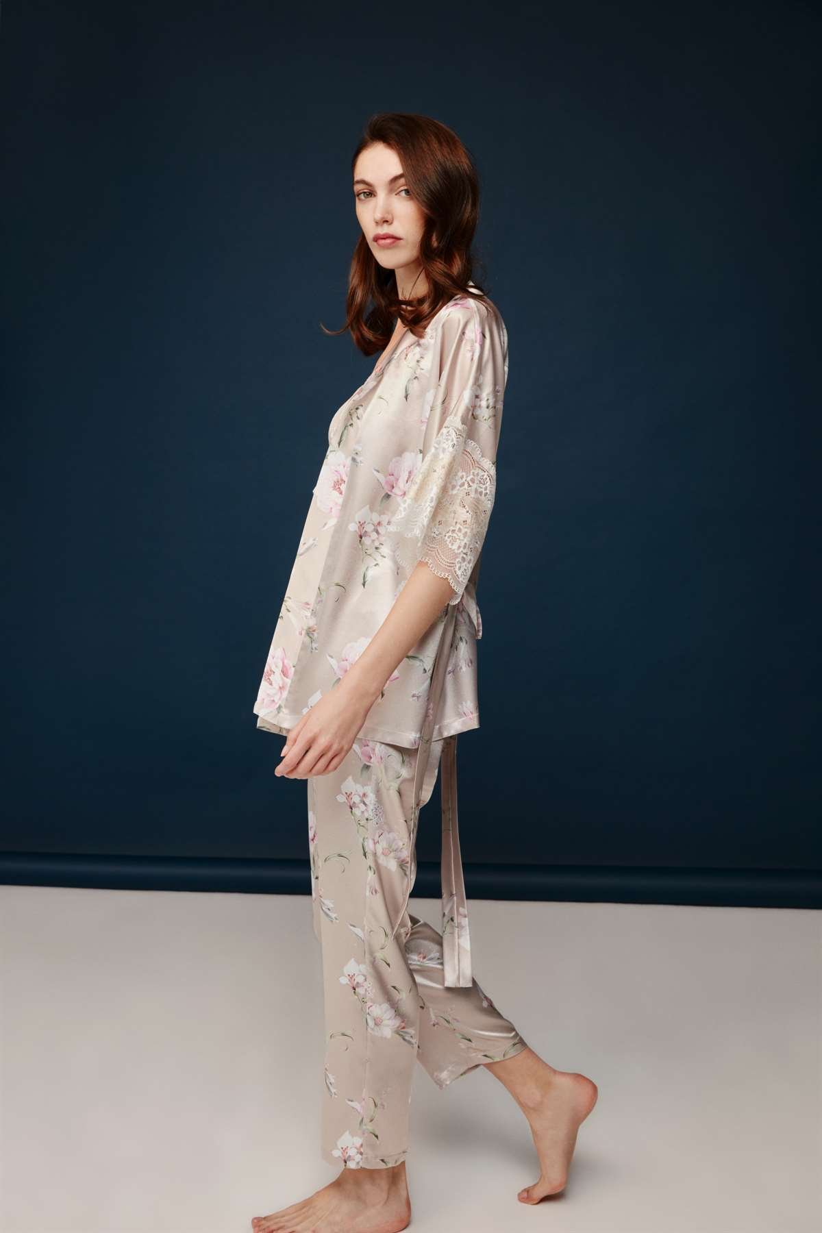 Bonnie&Clyde - Kadın Baskılı Saten 3 lü Takımı  - B&C.01.30029.23Y 548