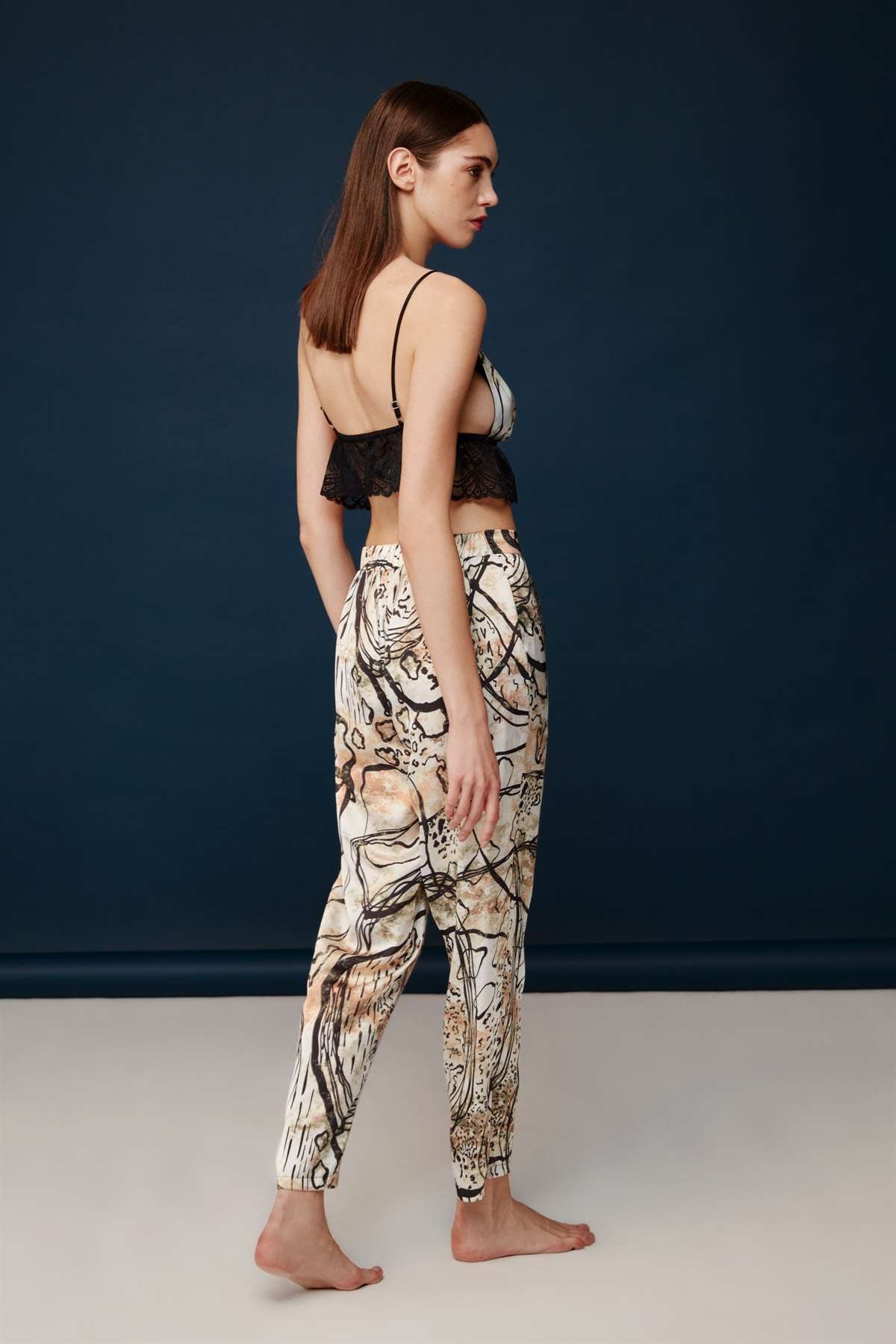 Bonnie&Clyde - Kadın Baskılı Saten 3 lü Takımı  - B&C.01.30021.23Y 548