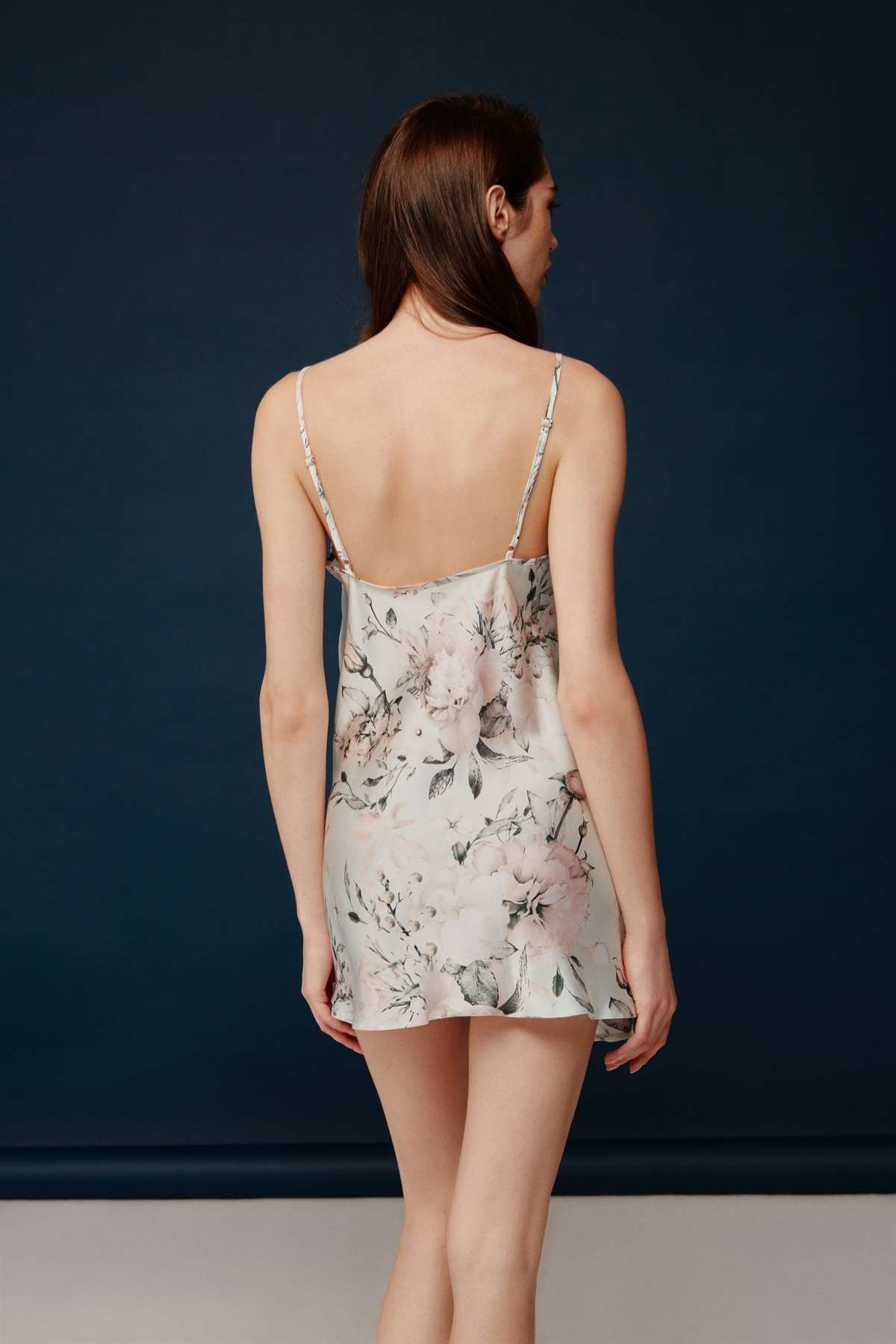 Bonnie&Clyde - Kadın Baskılı Saten Gecelik Sabahlık Takımı  - B&C.01.30024.23Y 548