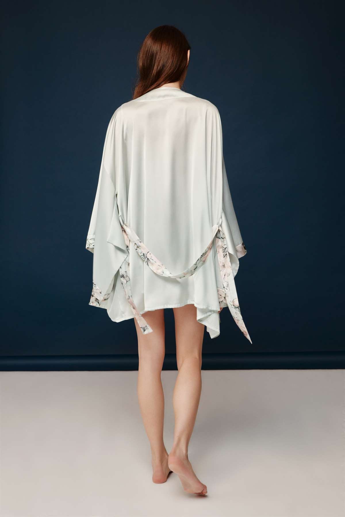 Bonnie&Clyde - Kadın Baskılı Saten Gecelik Sabahlık Takımı  - B&C.01.30024.23Y 548