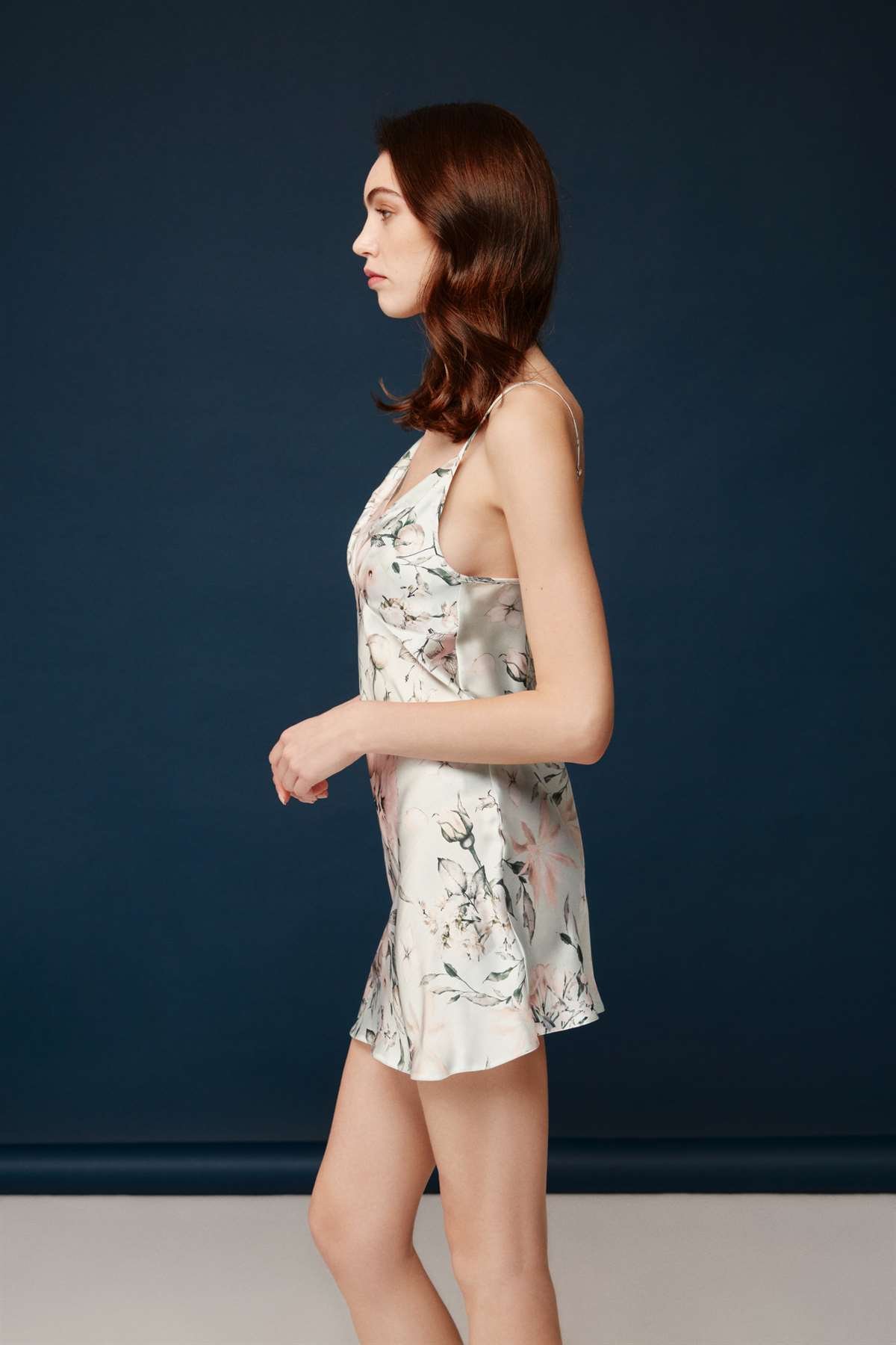 Bonnie&Clyde - Kadın Baskılı Saten Gecelik Sabahlık Takımı  - B&C.01.30024.23Y 548