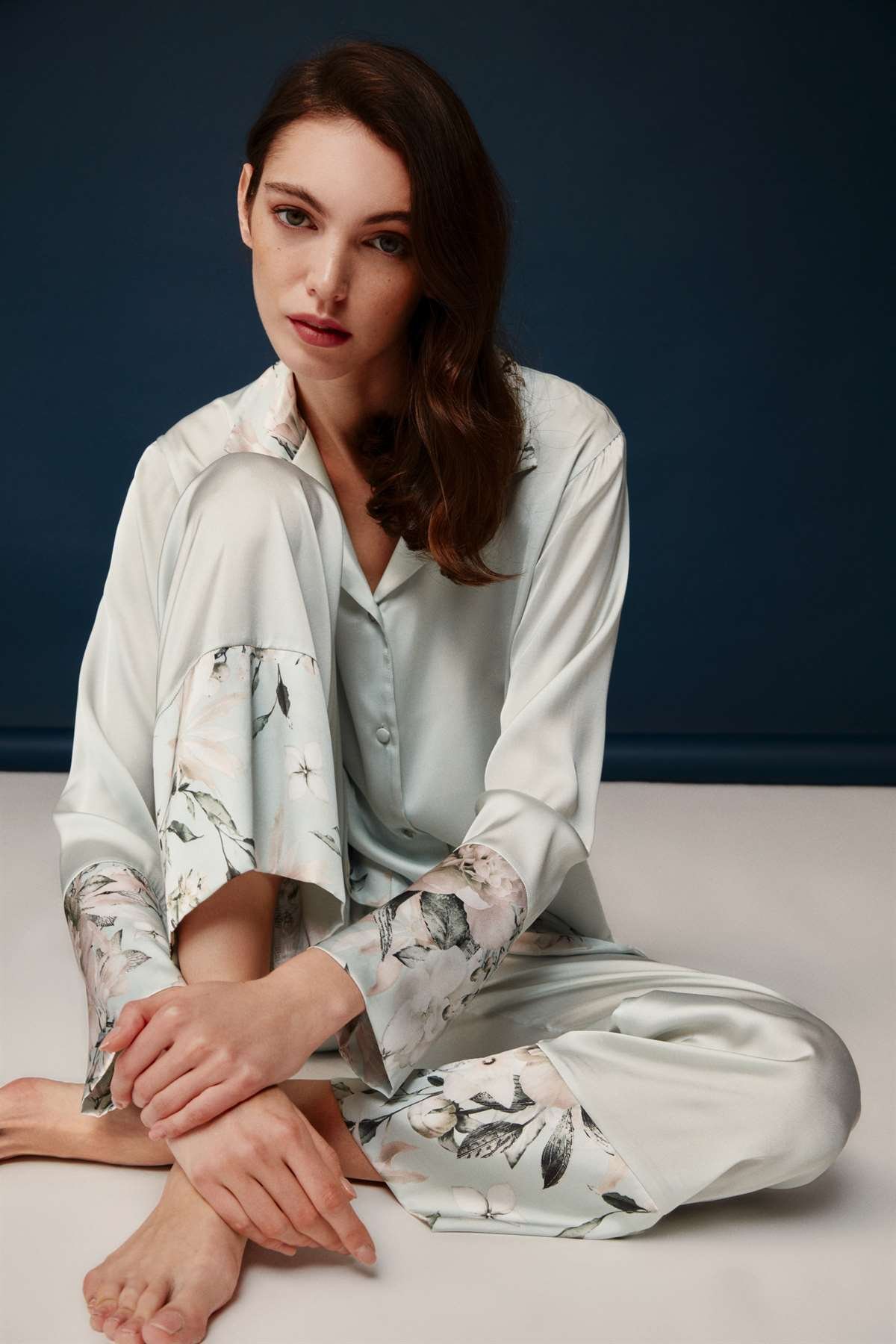 Bonnie&Clyde - Kadın Baskılı Saten Pijama Takımı  - B&C.01.30025.23Y 548