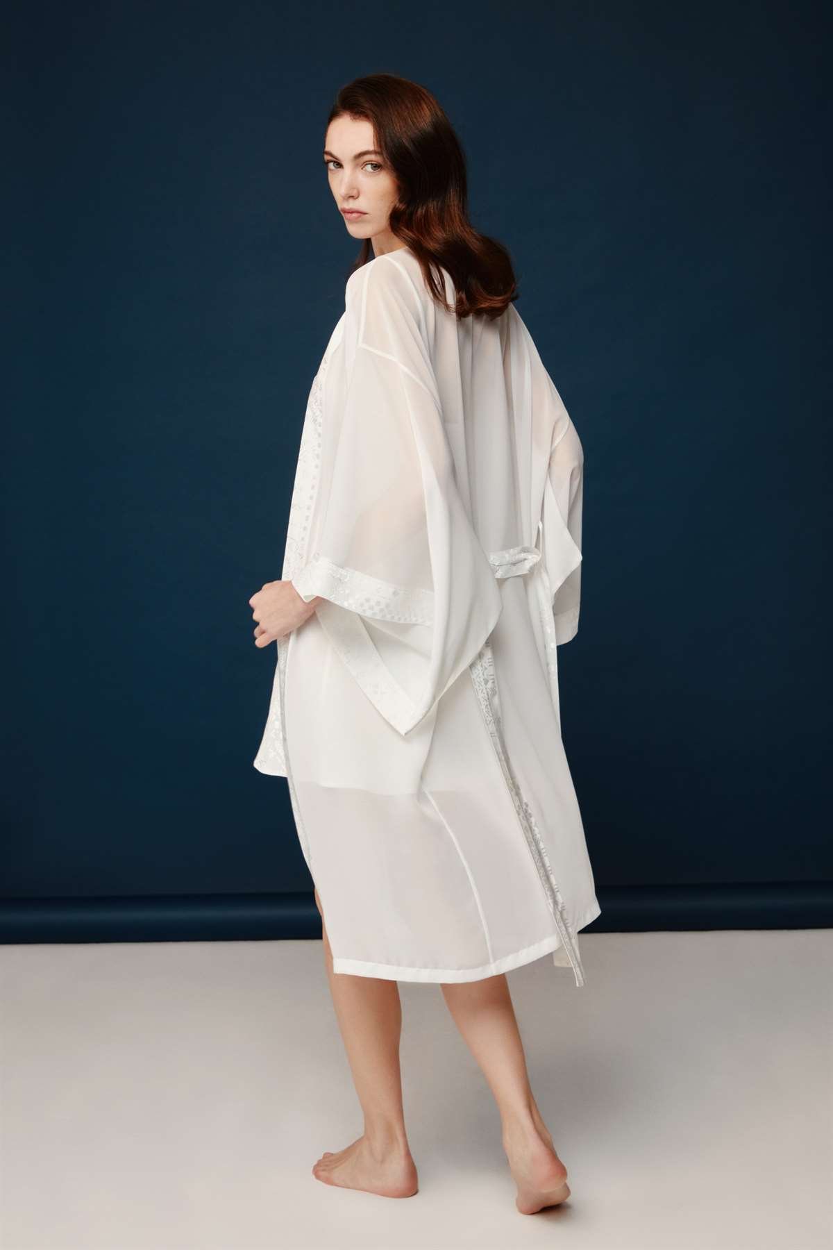 Bonnie&Clyde - Kadın Ekru Viskon Gecelik Sabahlık Takımı  - B&C.01.30016.23Y 221