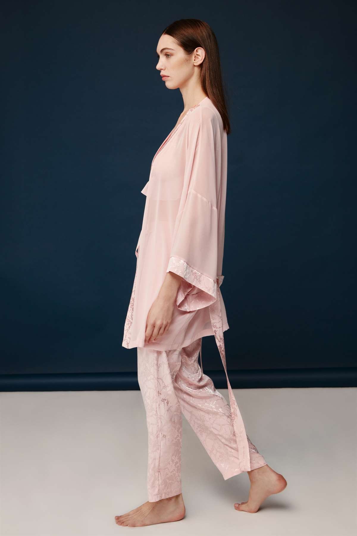 Bonnie&Clyde - Kadın Pudra Viskon Jakar 3 lü Takımı  - B&C.01.30013.23Y 304