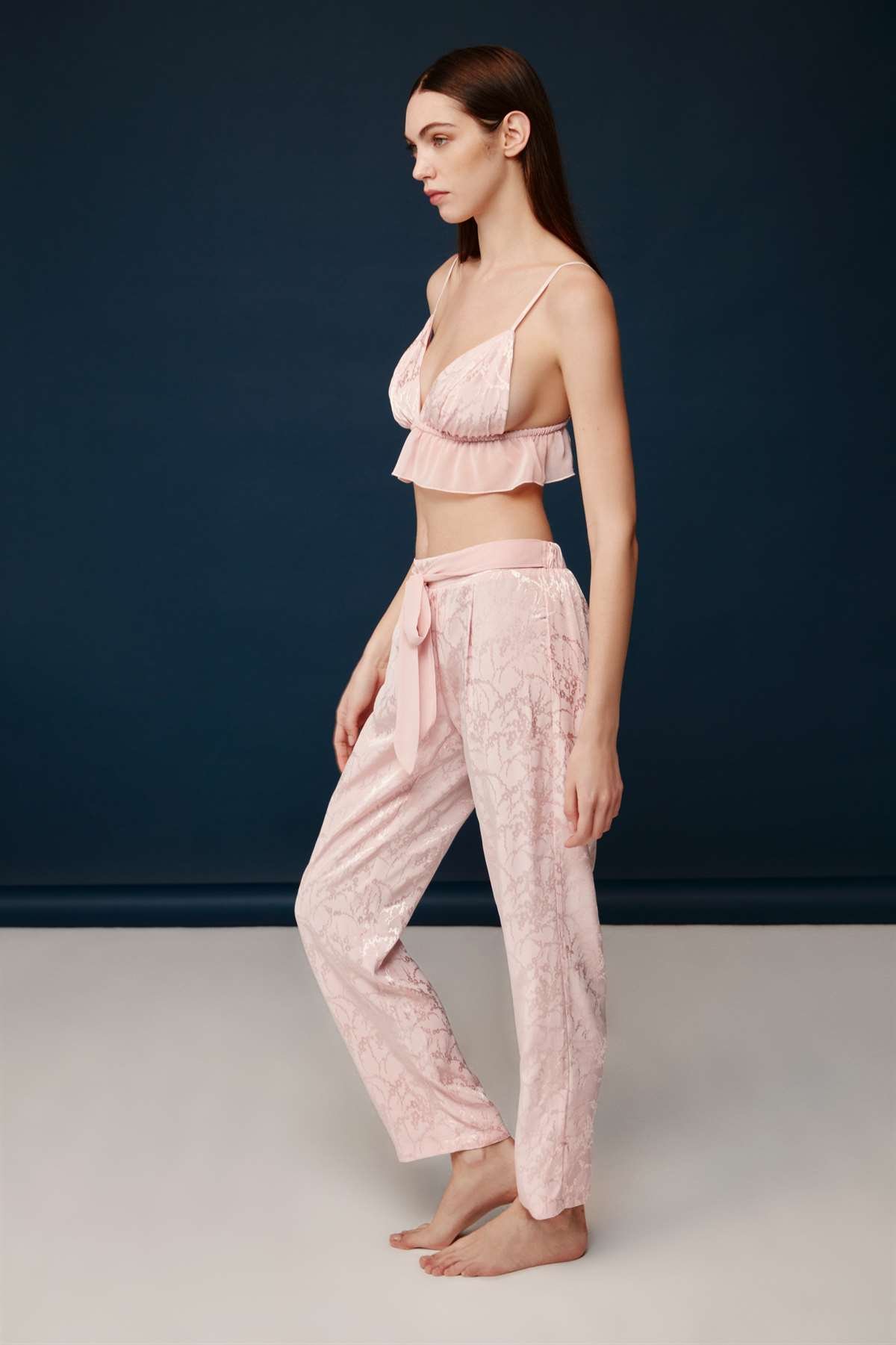 Bonnie&Clyde - Kadın Pudra Viskon Jakar 3 lü Takımı  - B&C.01.30013.23Y 304