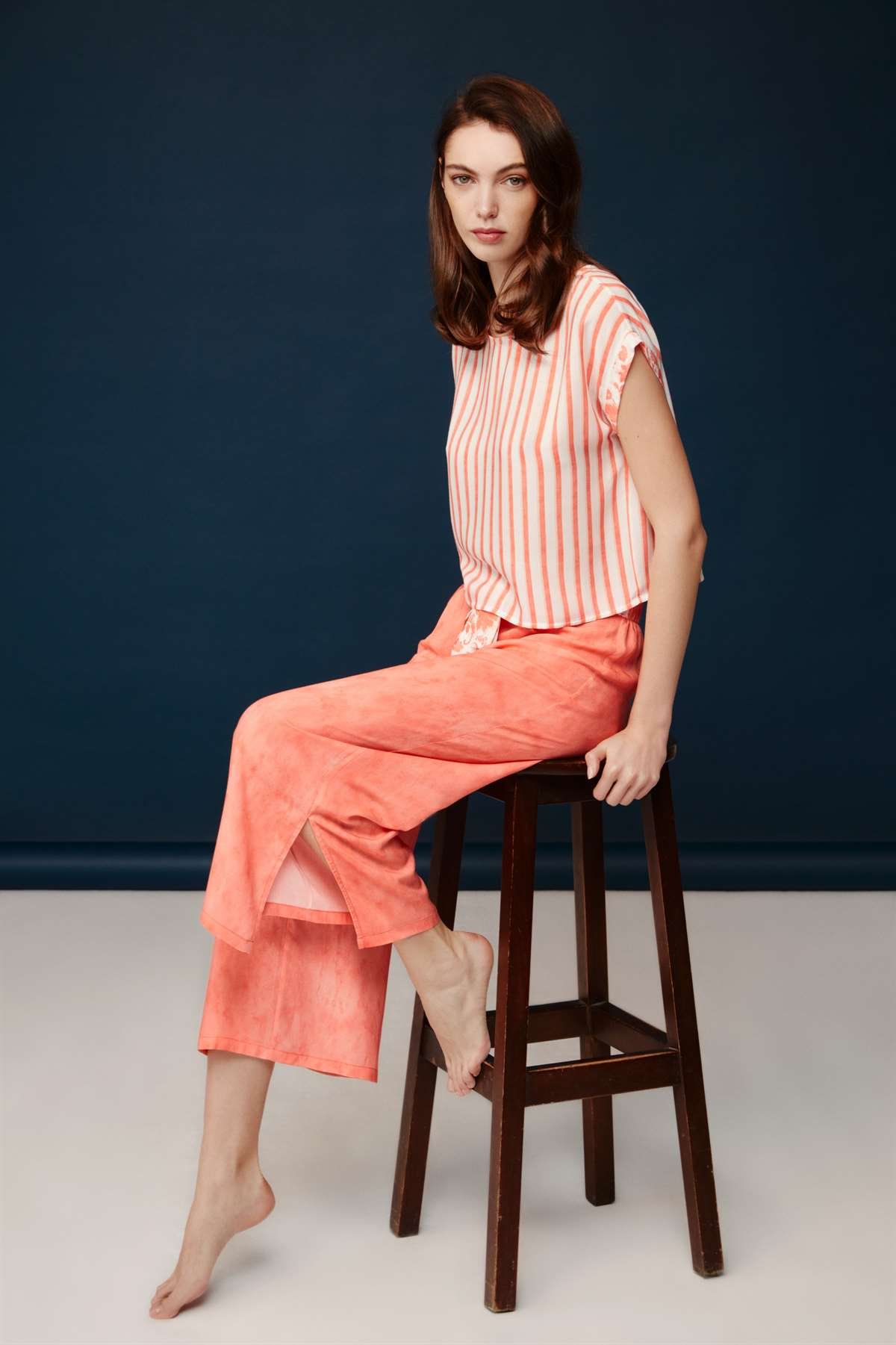 Bonnie&Clyde - Kadın Somon Viskon Pijama Takımı  - B&C.01.30006.23Y 303