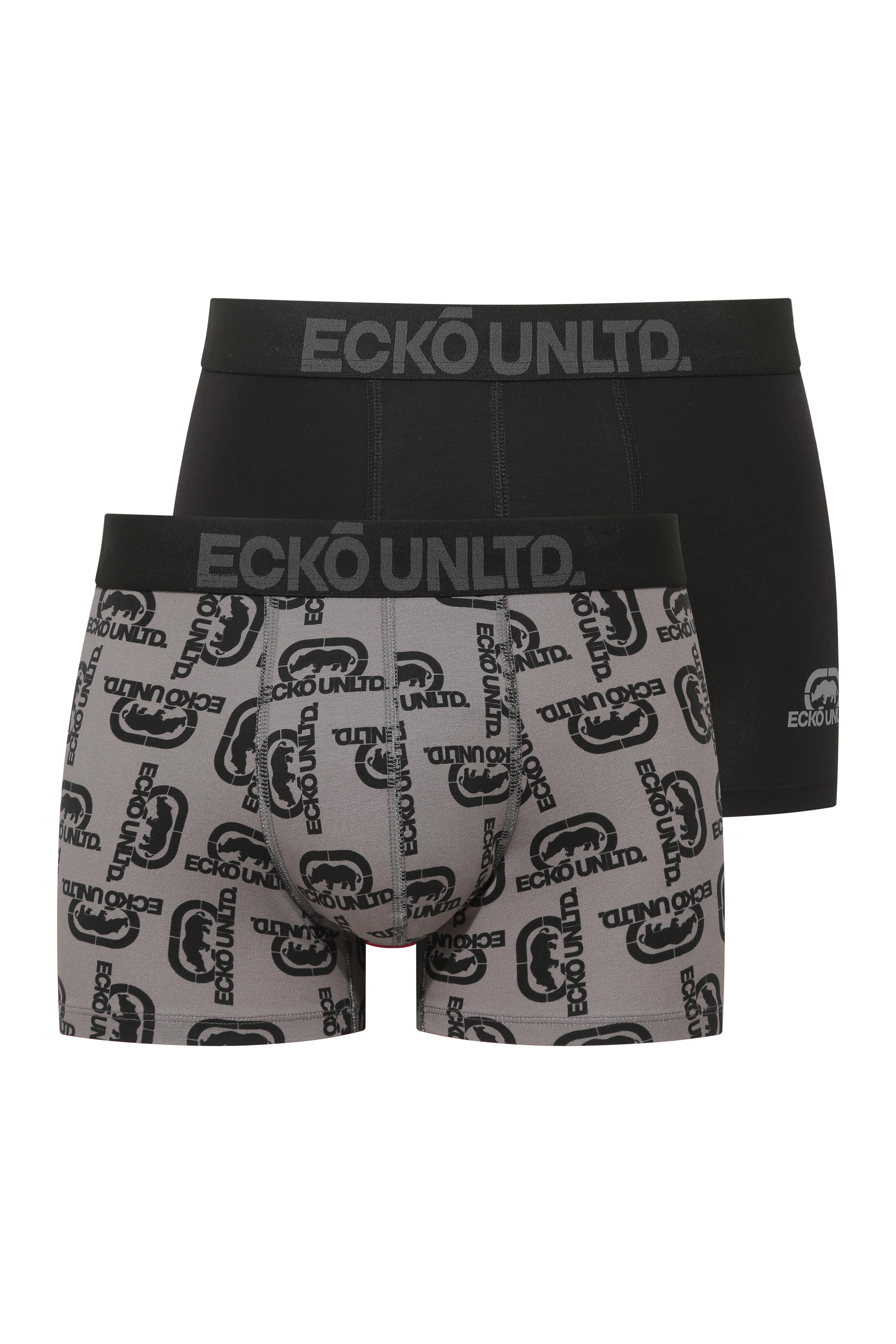 Ecko Siyah - Baskılı 2'li Boxer - ECKO.01.40010 598