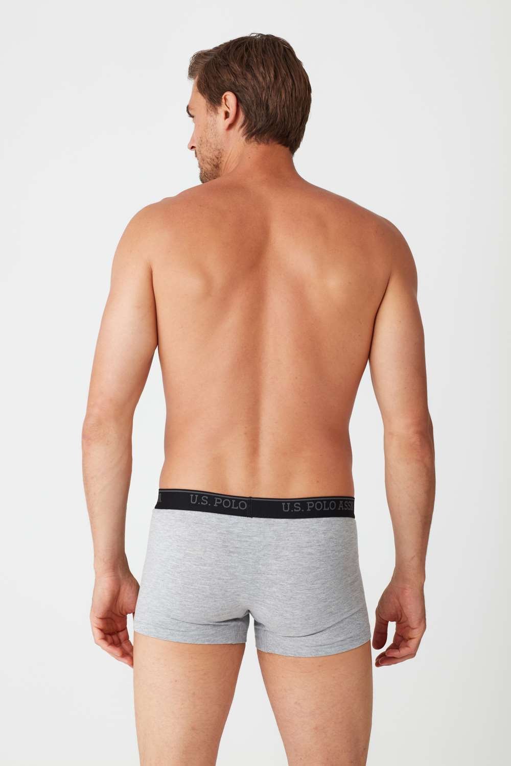 U.S. Polo Assn. Erkek Gri Melanj Tekli Boxer - US.01.82014.INT 321