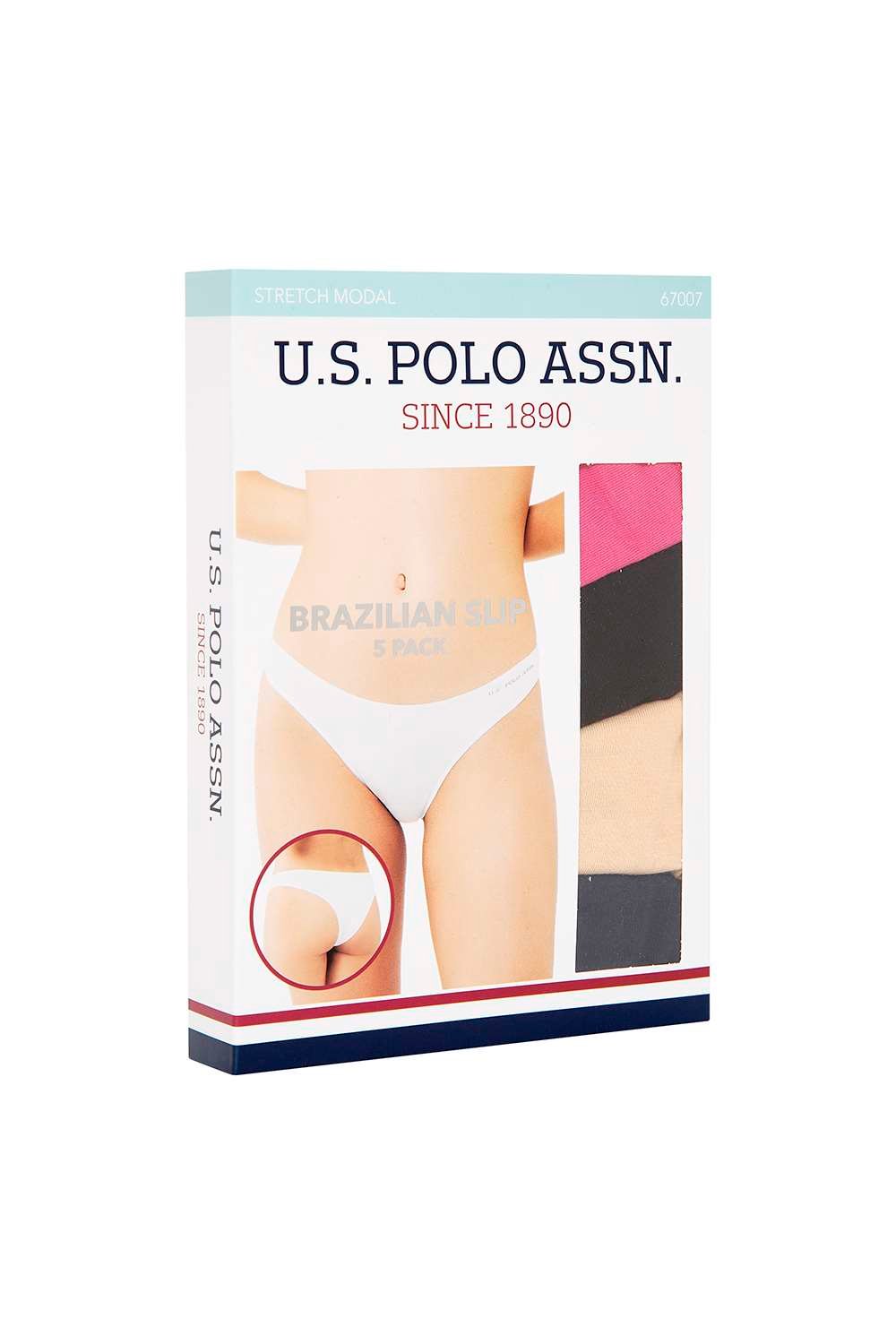 U.S. Polo Assn. Kadın Siyah - Beyaz - Ten - Beyaz - Ten 5 Li Brazilian Slip - US.01.67007 493