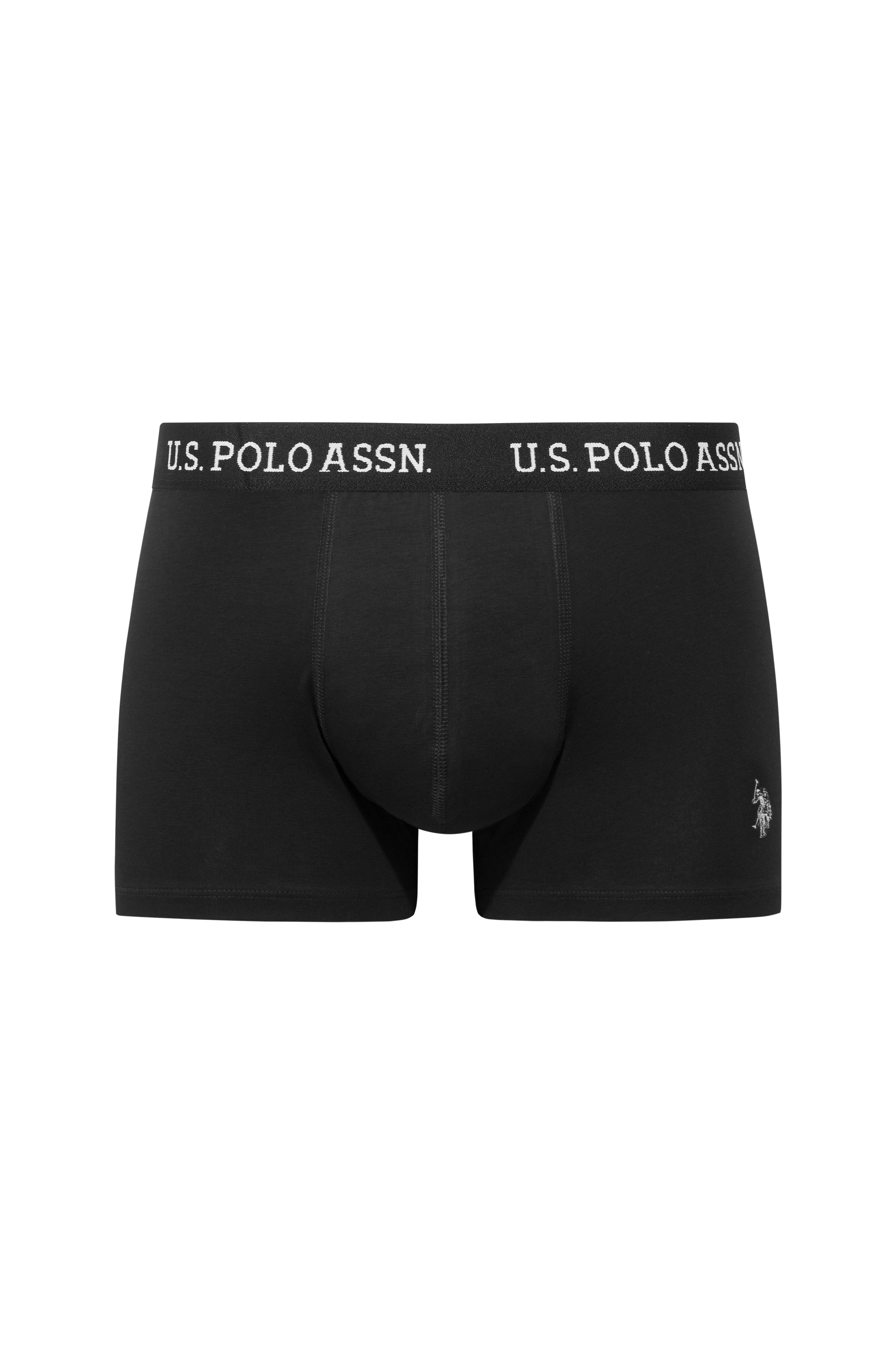 U.S. Polo Assn. 80651 200 Siyah - Lacivert-  Baskılı 3 lü Boxer  - US.01.80651.INT 200 603