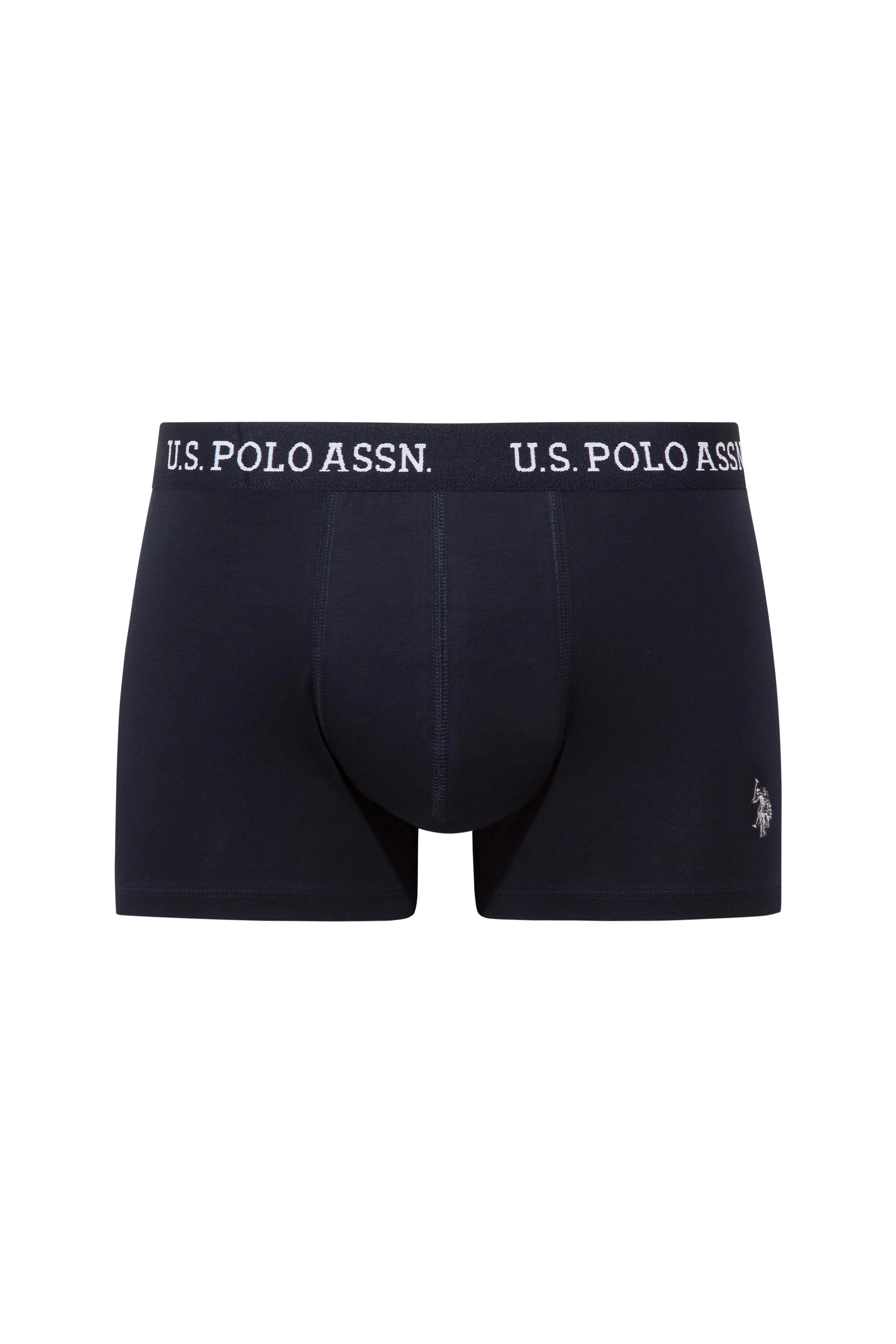 U.S. Polo Assn. 80651 200 Siyah - Lacivert-  Baskılı 3 lü Boxer  - US.01.80651.INT 200 603