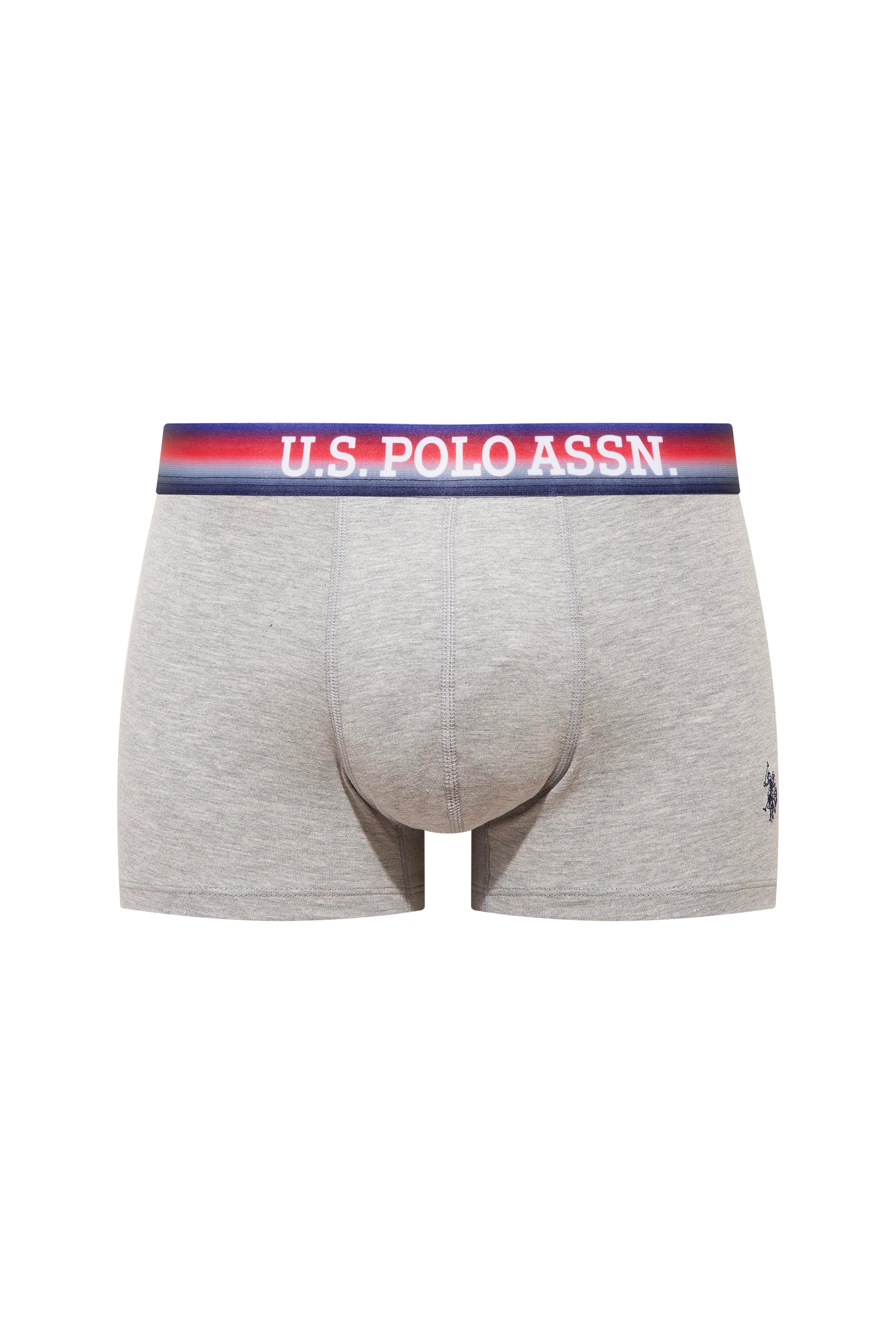 U.S. Polo Assn. 80651 201 Kırmızı - Lacivert - Gri Melanj 3 lü Boxer  - US.01.80651.INT 201 427