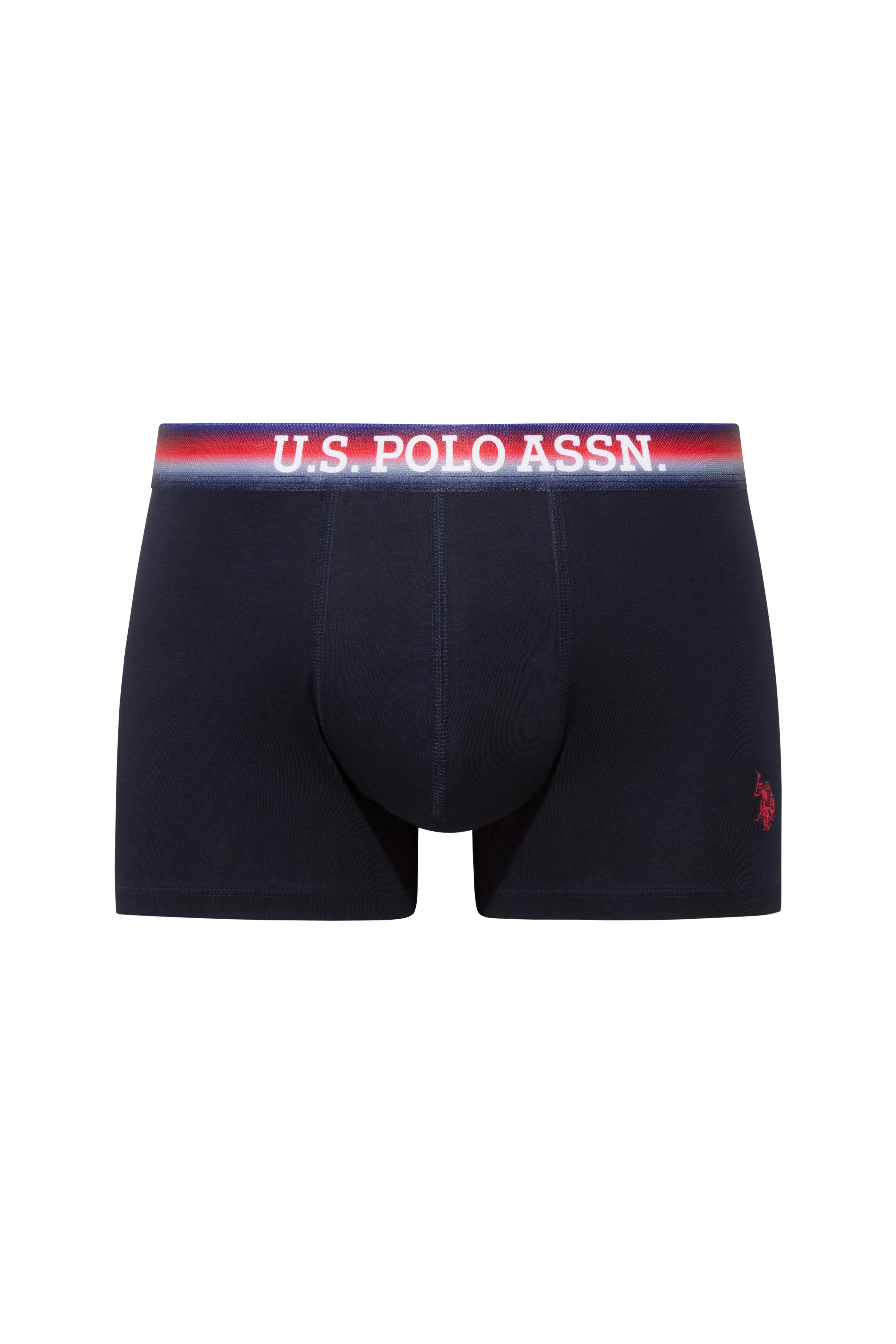 U.S. Polo Assn. 80651 201 Kırmızı - Lacivert - Gri Melanj 3 lü Boxer  - US.01.80651.INT 201 427