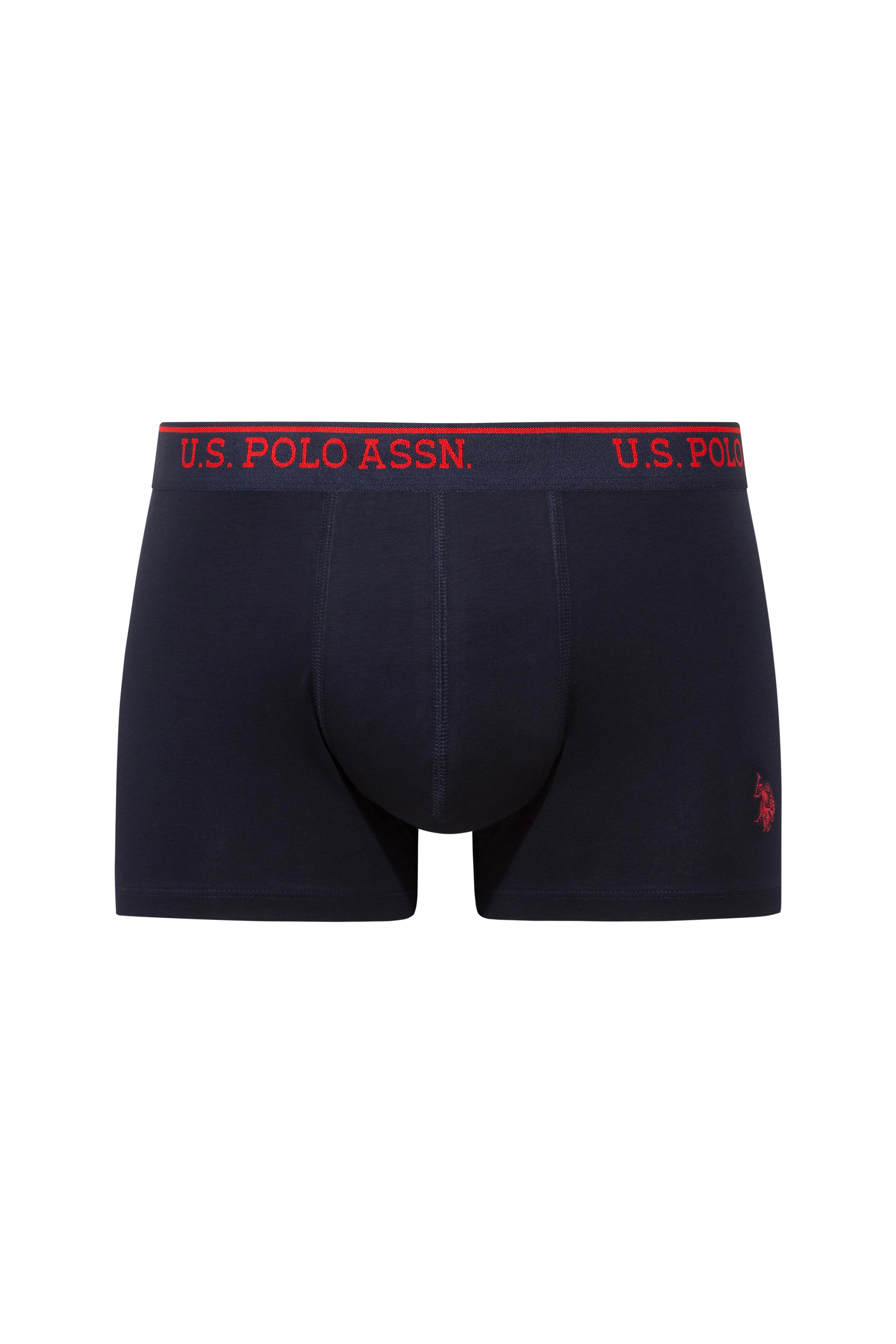 U.S. Polo Assn. 80651 201 Siyah - Lacivert-  Baskılı 3 lü Boxer  - US.01.80651.INT 201 603