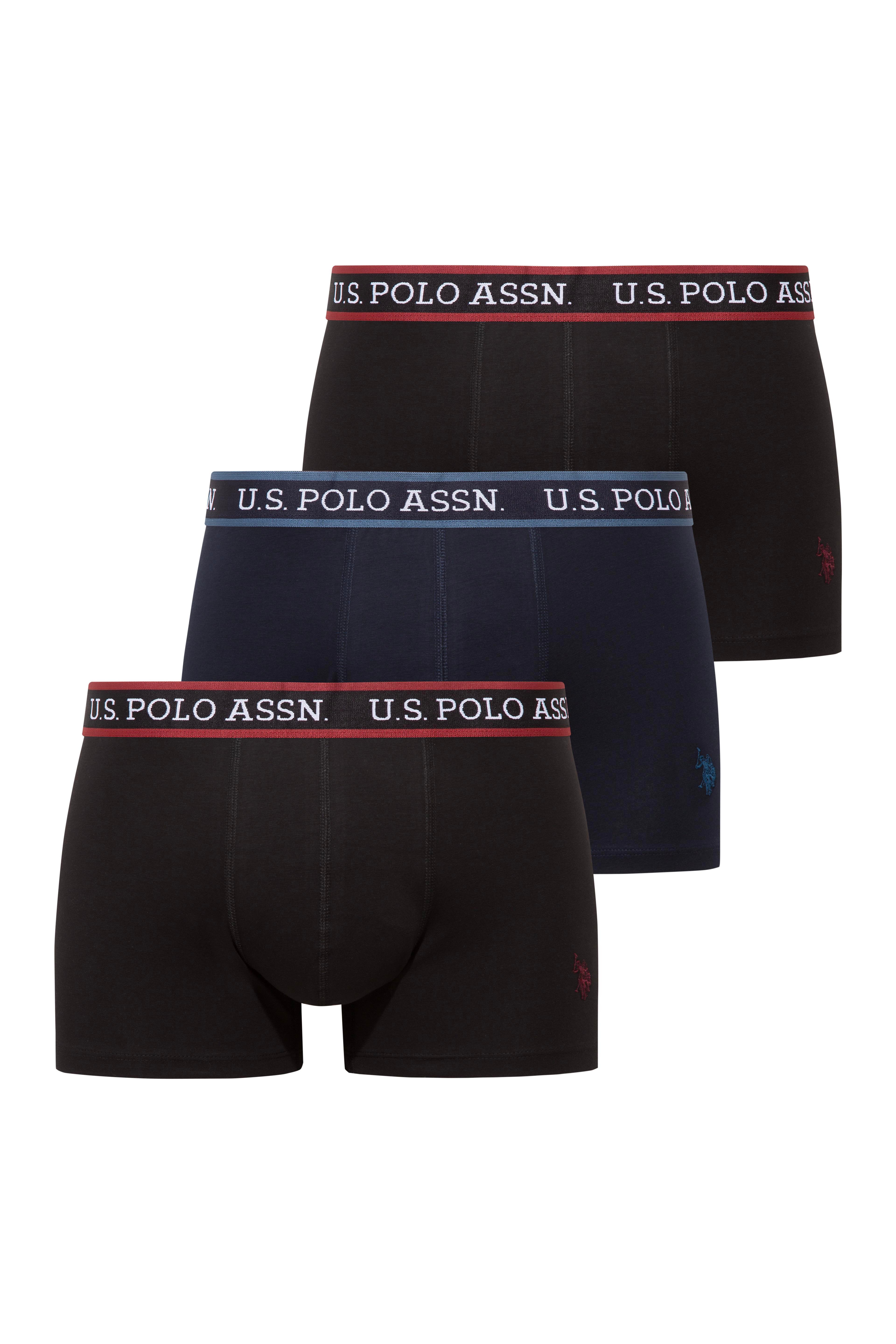 U.S. Polo Assn. 80651 201 Siyah - Siyah -Lacivert 3 lü Boxer  - US.01.80651.INT 201 515