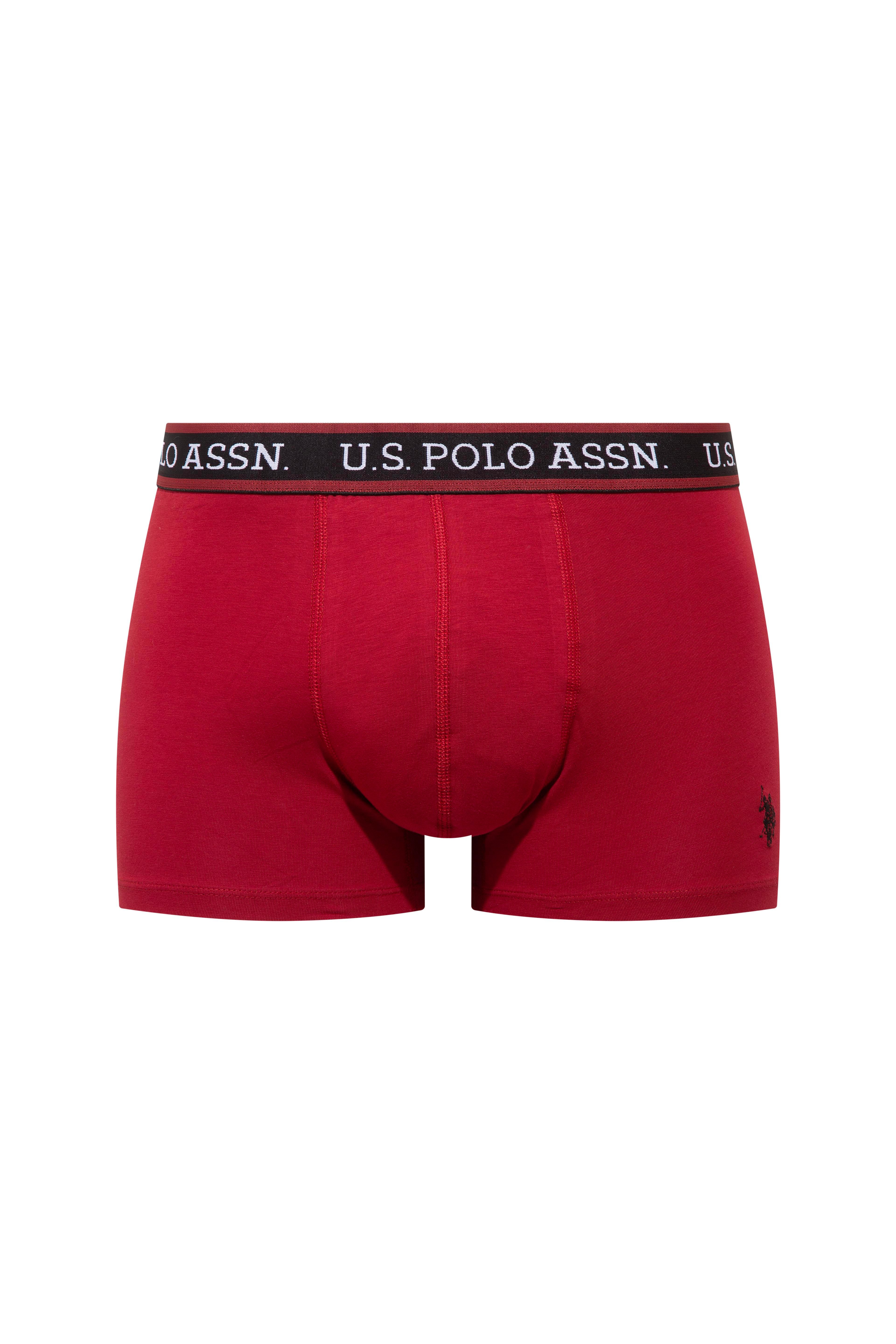 U.S. Polo Assn. 80651 Bordo - Antrasit Melanj - Siyah  3 lü Boxer  - US.01.80651.INT 528
