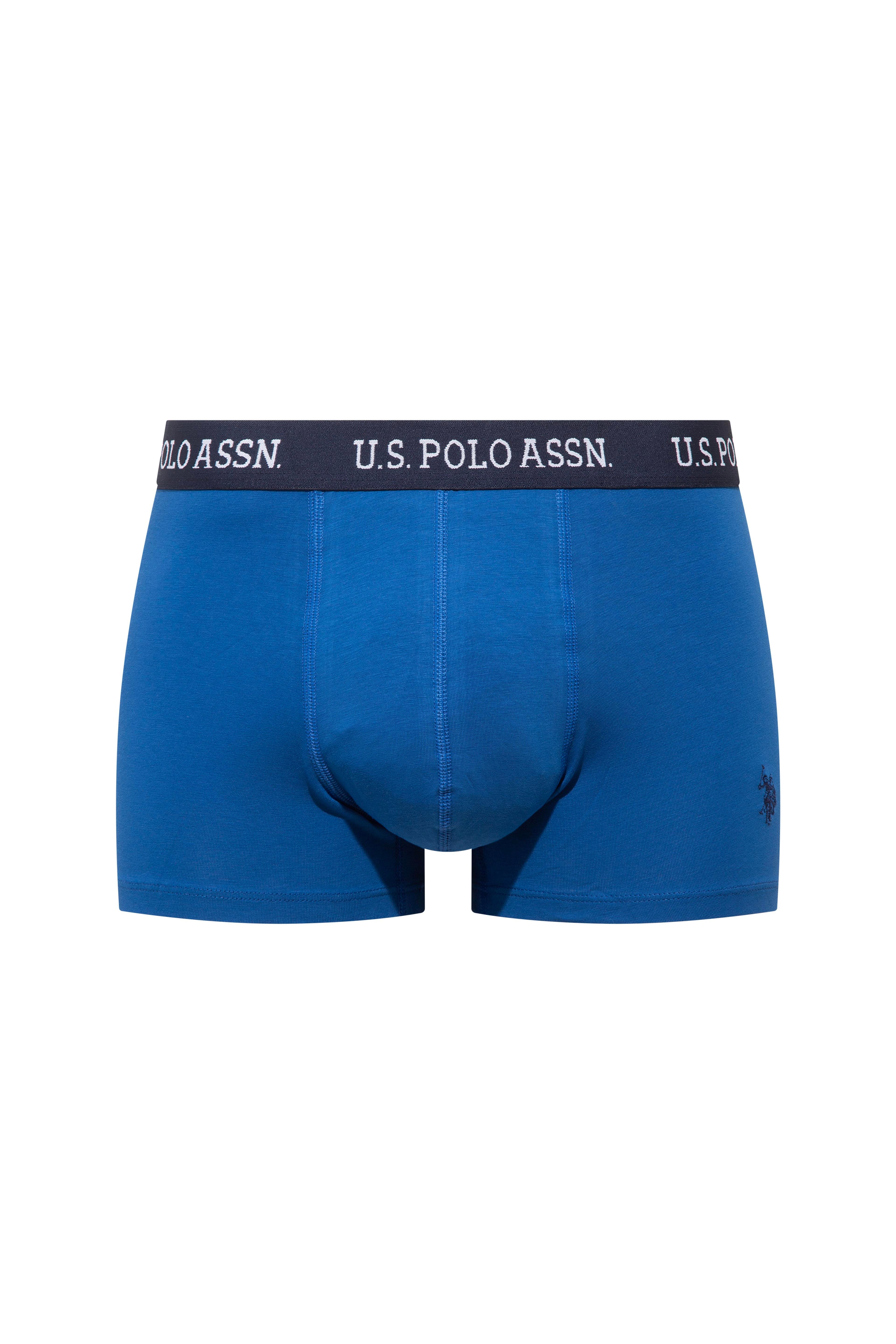 U.S. Polo Assn. 80651 Gri Melanj - Saks - Siyah  3 lü Boxer  - US.01.80651.INT 604