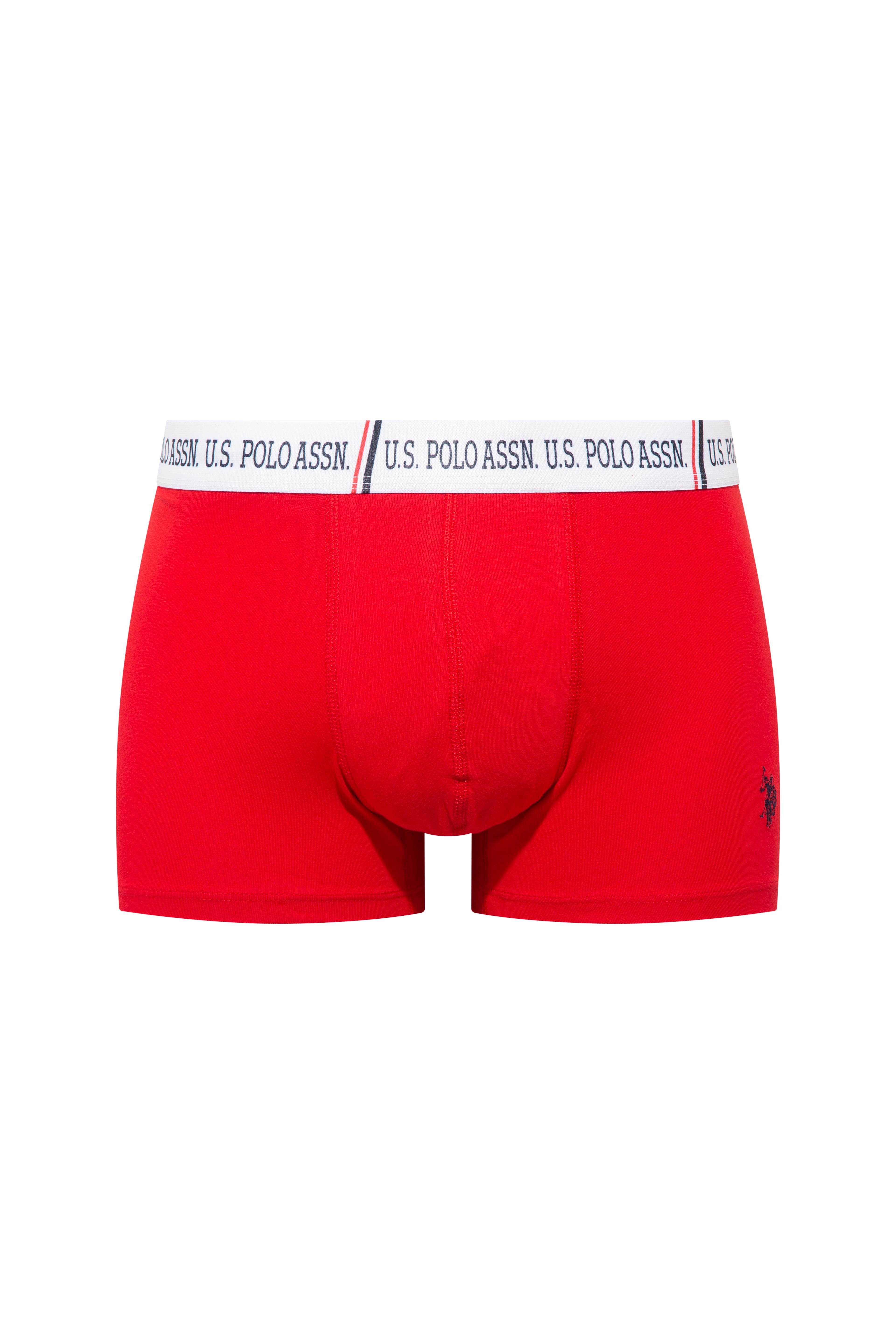 U.S. Polo Assn. 80651 Kırmızı - Lacivert -  Beyaz 3 lü Boxer  - US.01.80651.INT 397