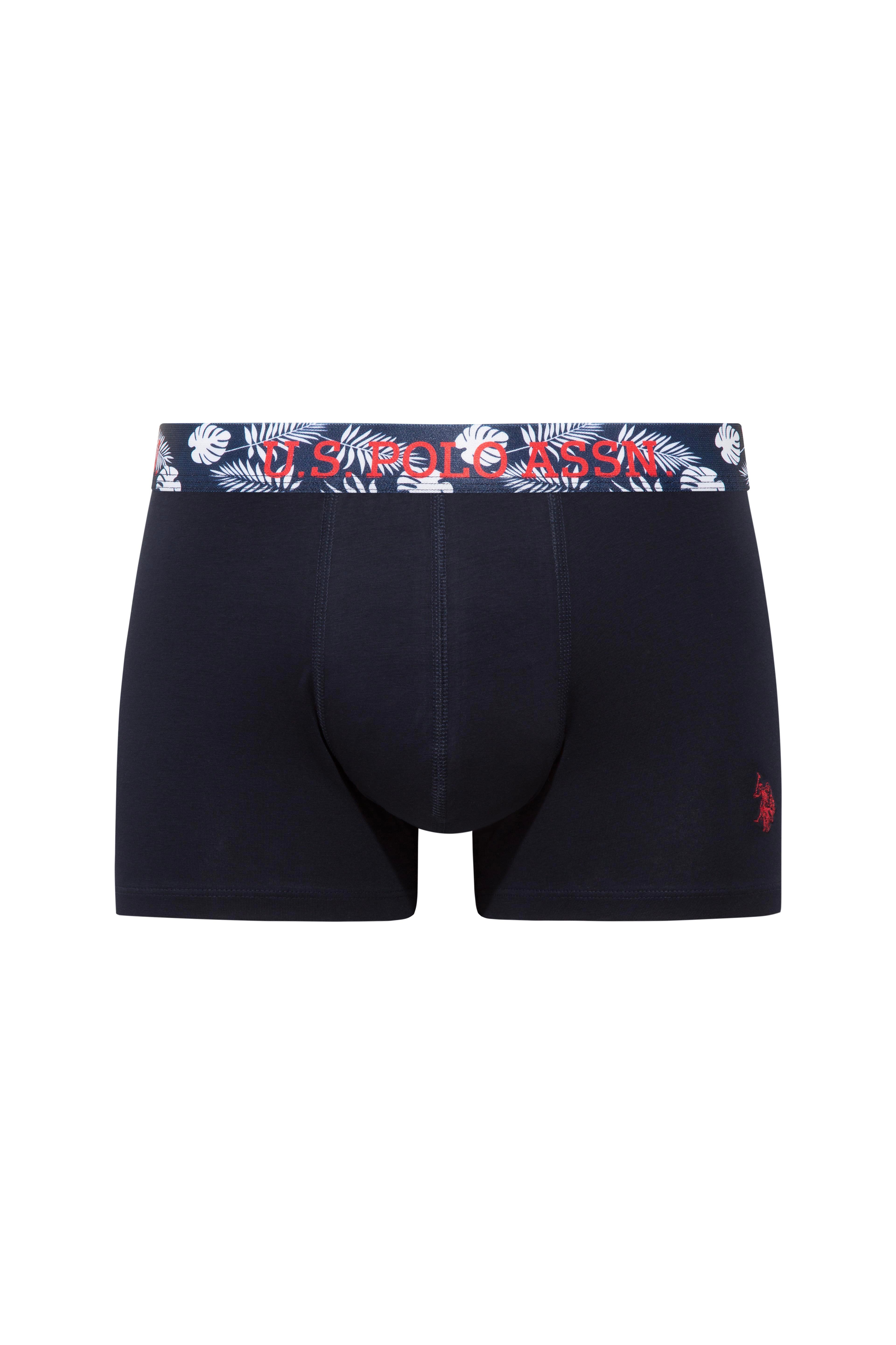 U.S. Polo Assn. 80651 Lacivert - Siyah - Turuncu 3 lü Boxer  - US.01.80651.INT 605