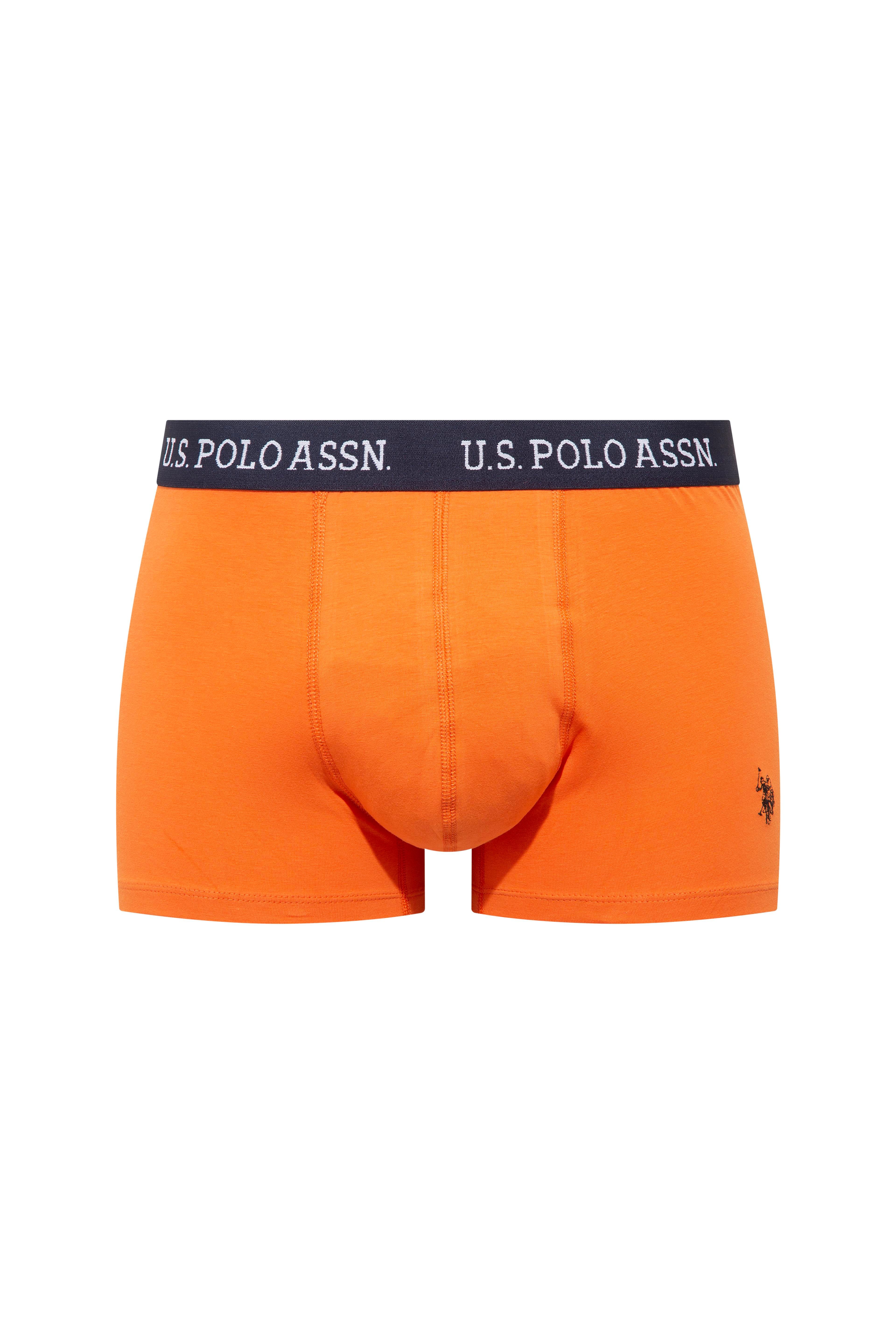U.S. Polo Assn. 80651 Lacivert - Siyah - Turuncu 3 lü Boxer  - US.01.80651.INT 605