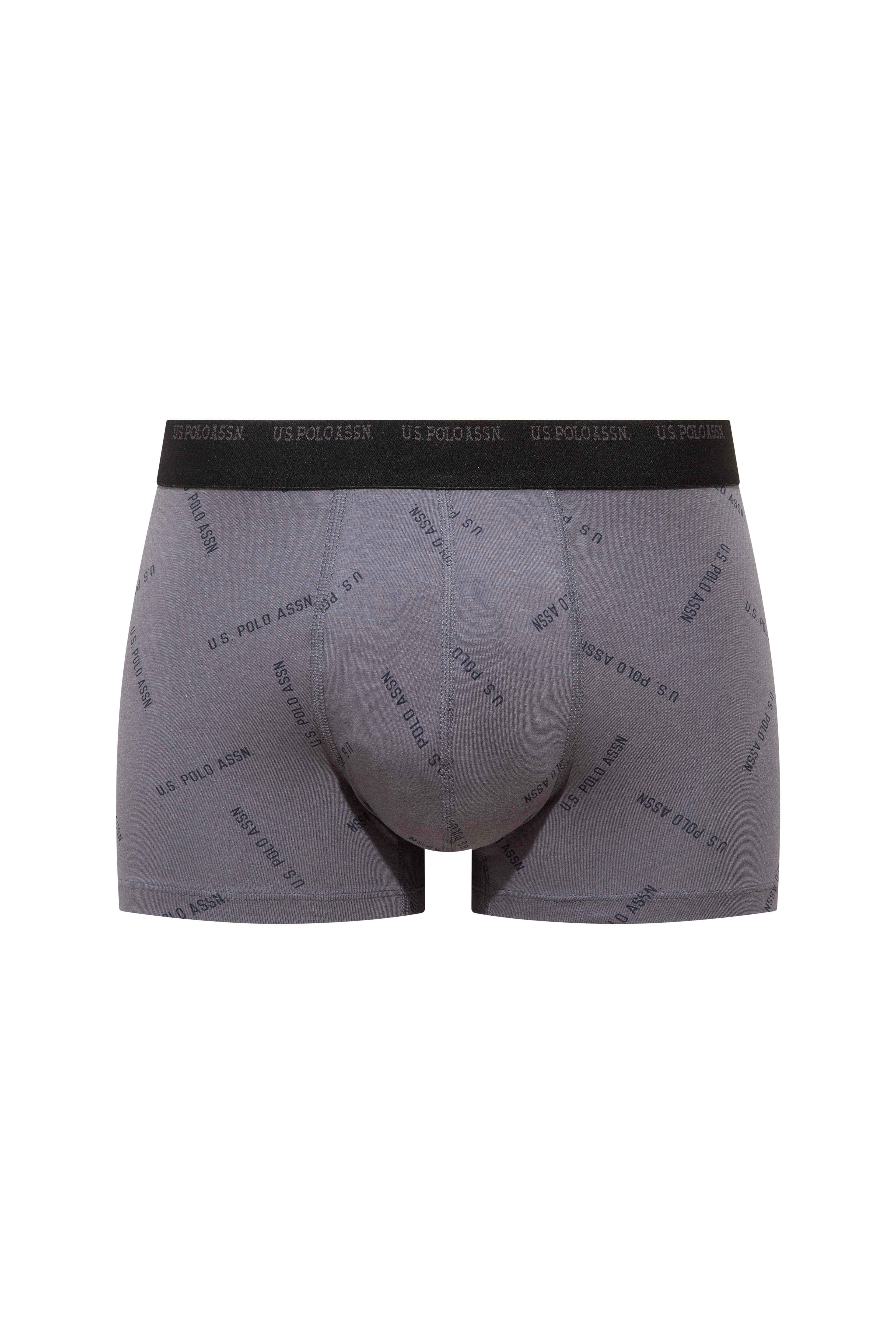 U.S. Polo Assn. 80651 Siyah - Siyah - Baskılı 3 lü Boxer  - US.01.80651.INT 533