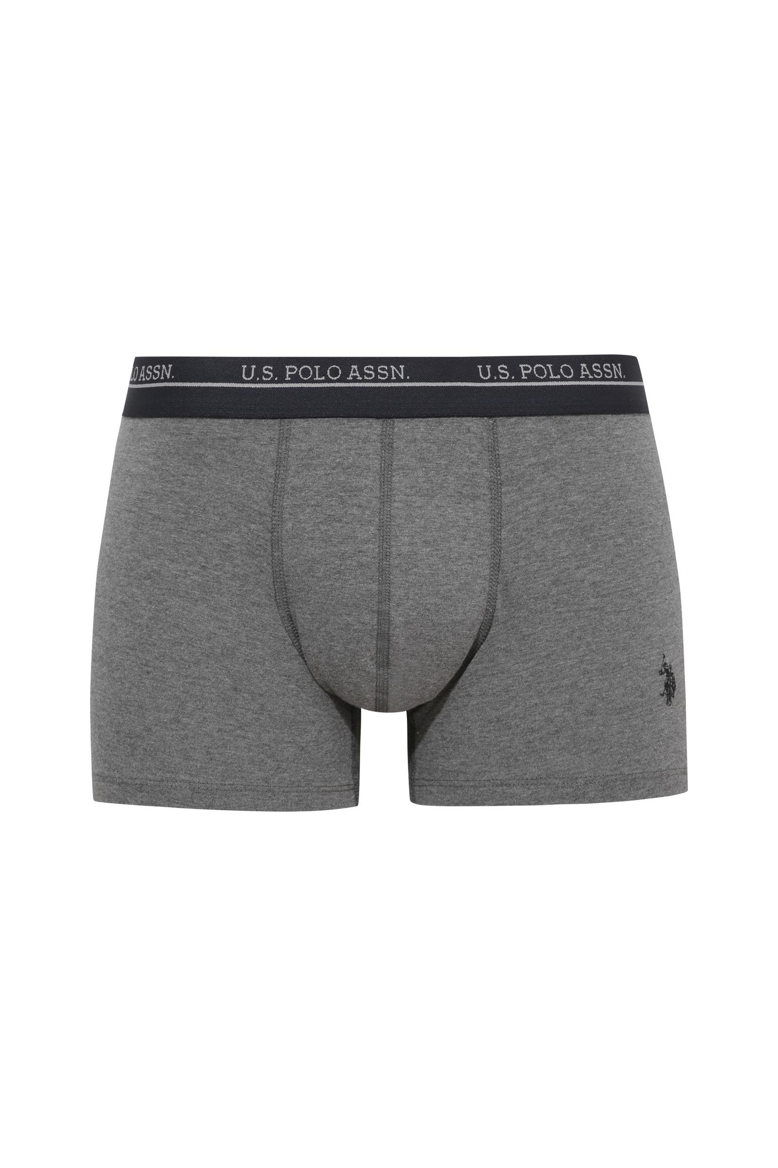 U.S. Polo Assn.  Erkek 200 Lacivert-Antrasit Melanj - Lacivert 3 lü Boxer  - US.01.80536.INT 206