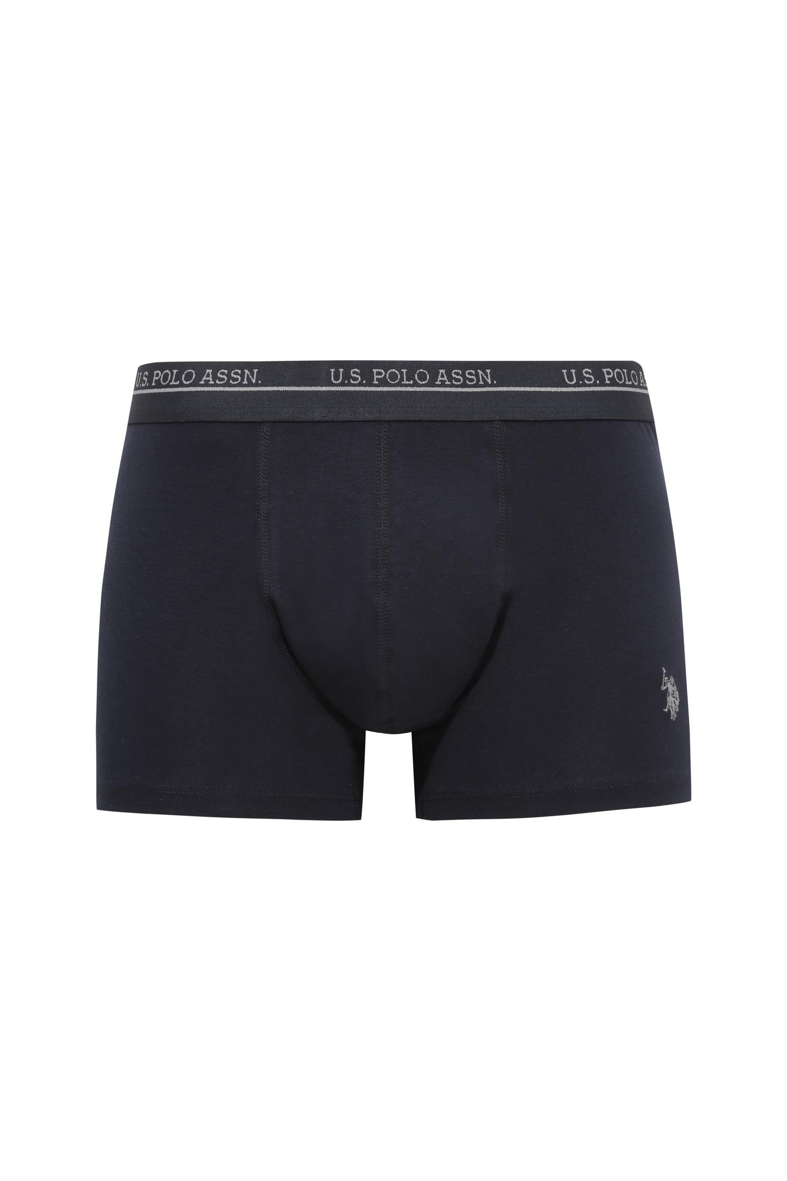 U.S. Polo Assn.  Erkek 200 Lacivert-Antrasit Melanj - Lacivert 3 lü Boxer  - US.01.80536.INT 206