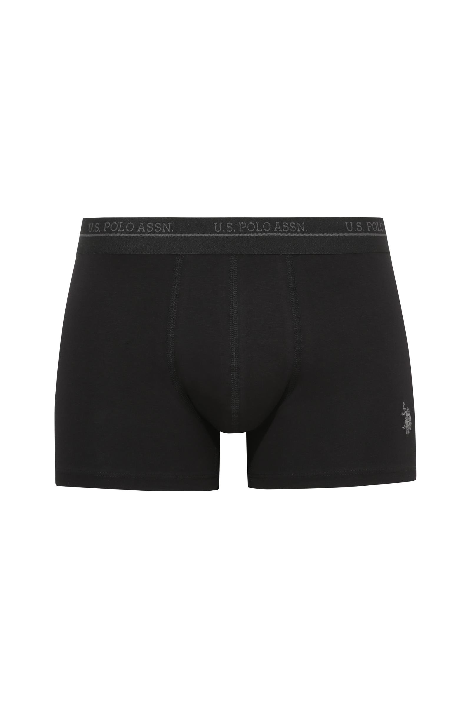 U.S. Polo Assn.  Erkek 200 Siyah-Antrasit Melanj - Siyah 3 lü Boxer  - US.01.80536.INT 203