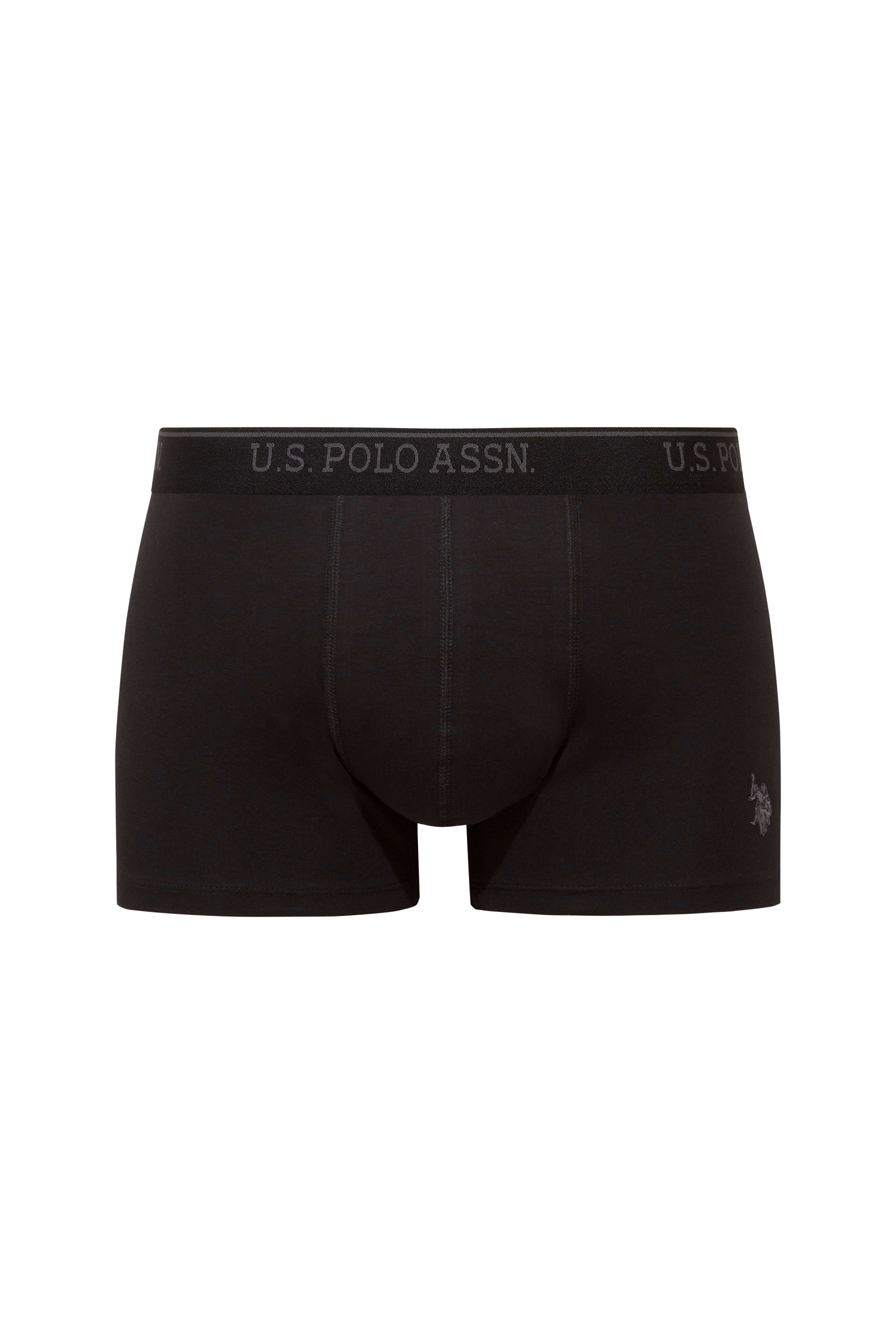 U.S. Polo Assn.  Erkek 201 Siyah-Antrasit Melanj - Siyah 3 lü Boxer  - US.01.80536.INT 207